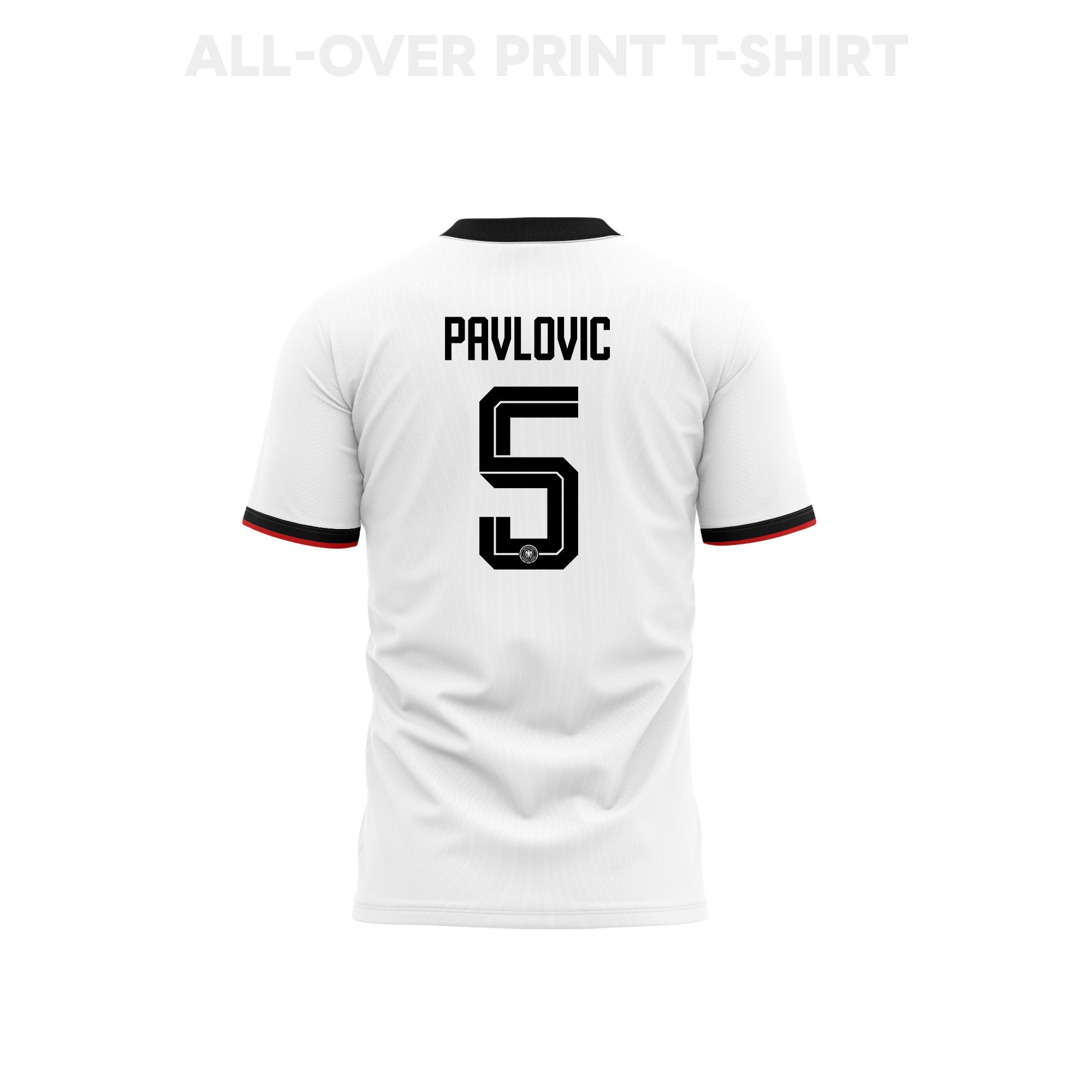 Aleksandar Pavlović 5 Youth Germany 2026 Home 3D T-shirt Fully Printed – White