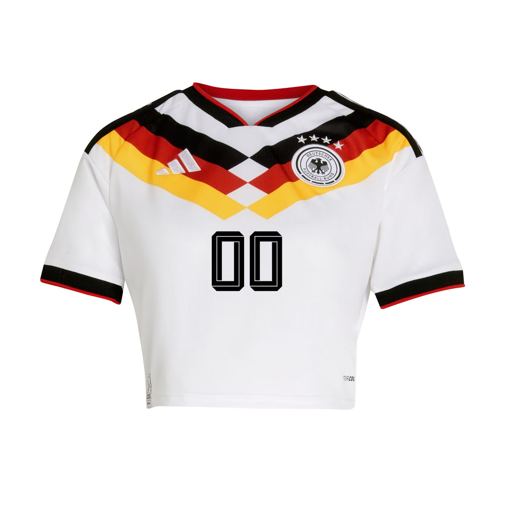 Germany 2026 Home Personalized Women's Cropped Jersey - White