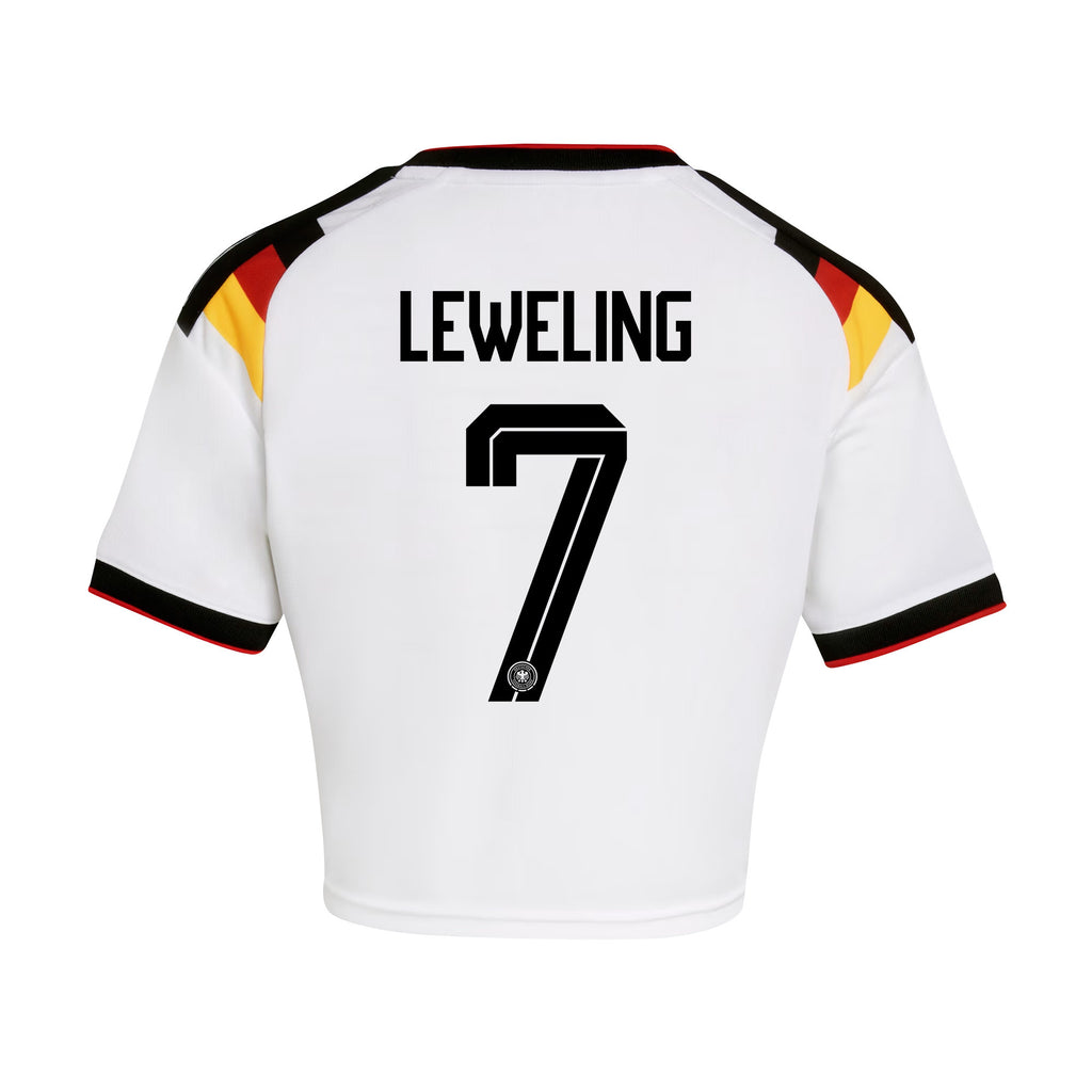 Jamie Leweling 7 Germany 2026 Home Women's Cropped Jersey - White