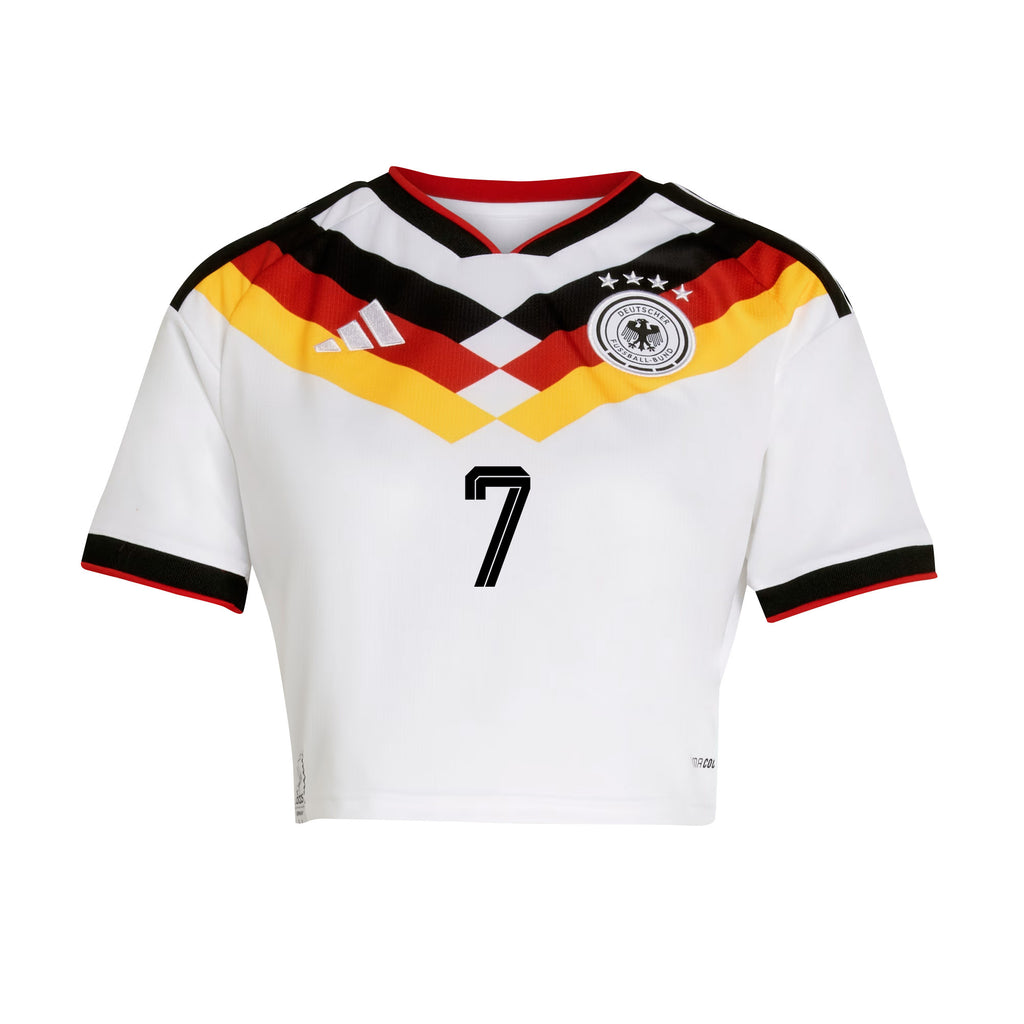 Jamie Leweling 7 Germany 2026 Home Women's Cropped Jersey - White