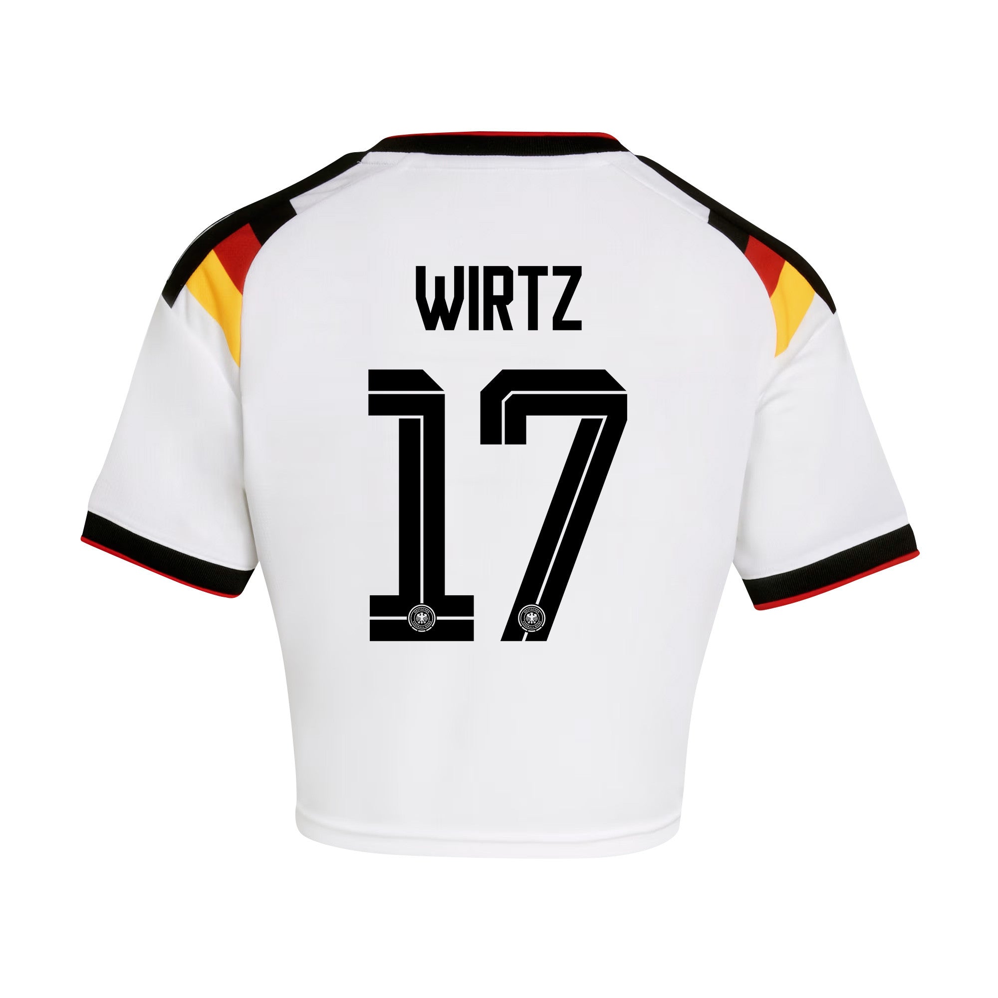 Florian Wirtz 17 Germany 2026 Home Women's Cropped Jersey - White