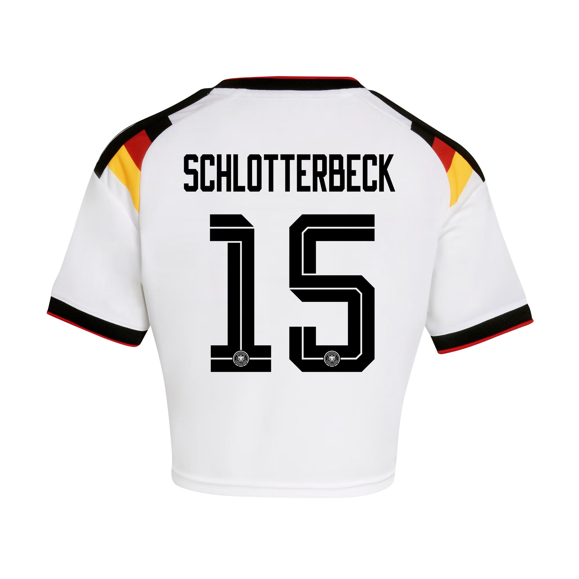Nico Schlotterbeck 15 Germany 2026 Home Women's Cropped Jersey - White
