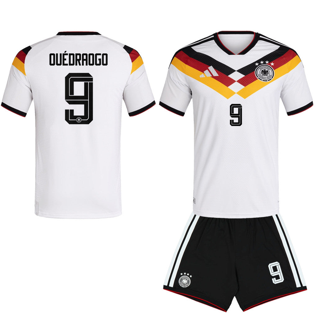 Assan Ouédraogo 9 Germany 2026 Home Men Jersey & Shorts Set – White
