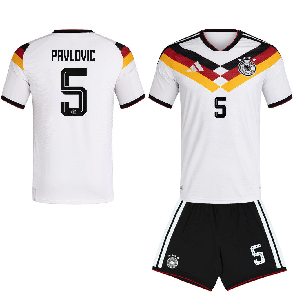 Aleksandar Pavlović 5 Germany 2026 Home Men Jersey & Shorts Set – White
