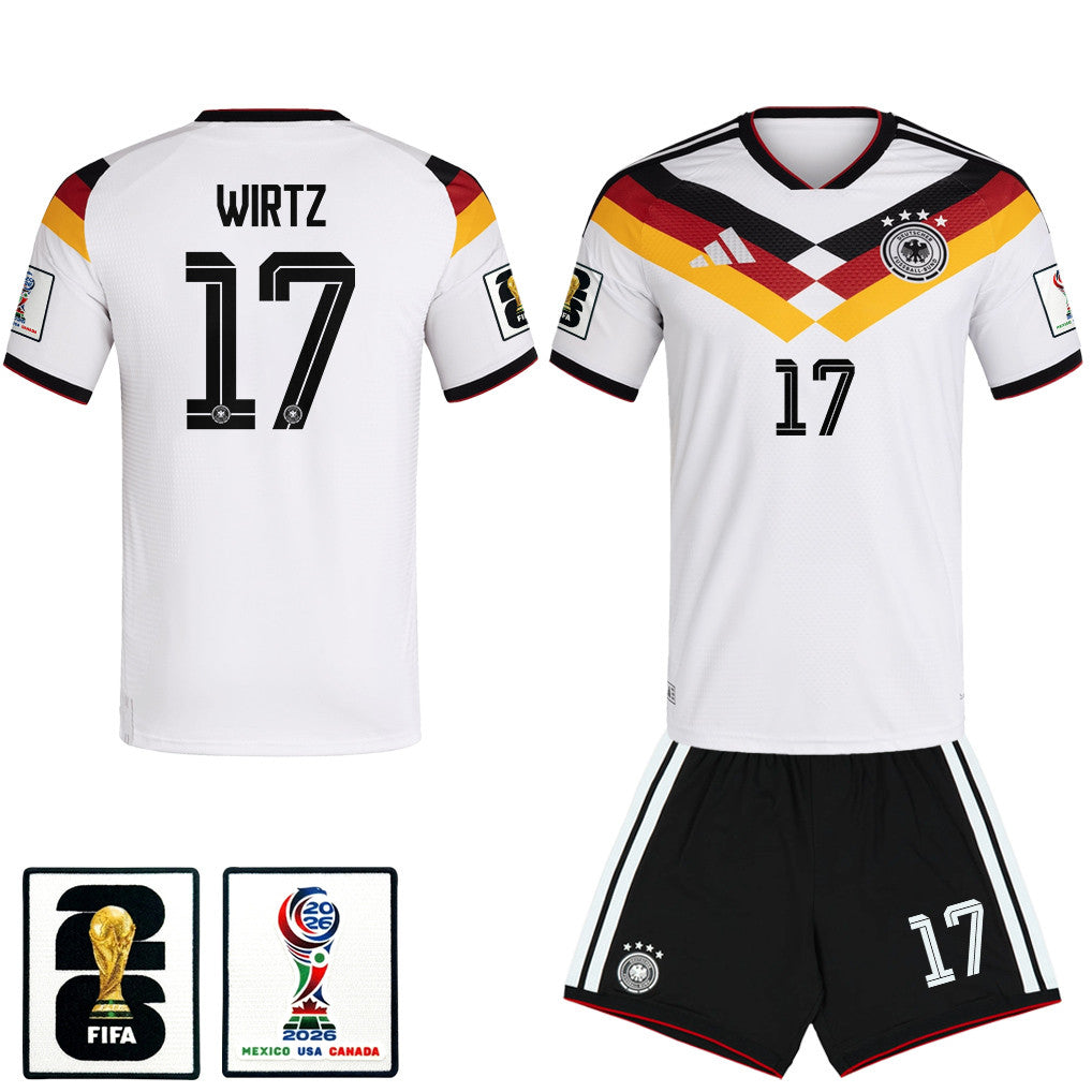 Florian Wirtz 17 Germany 2026 Home Men Jersey & Shorts Set – White