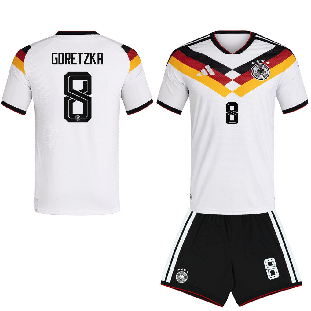 Leon Goretzka 8 Germany 2026 Home Men Jersey & Shorts Set – White