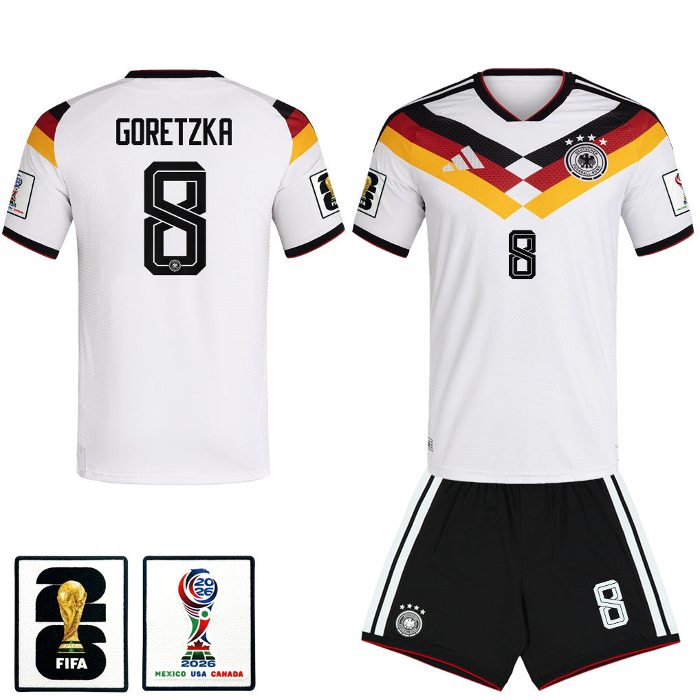 Leon Goretzka 8 Germany 2026 Home Men Jersey & Shorts Set – White