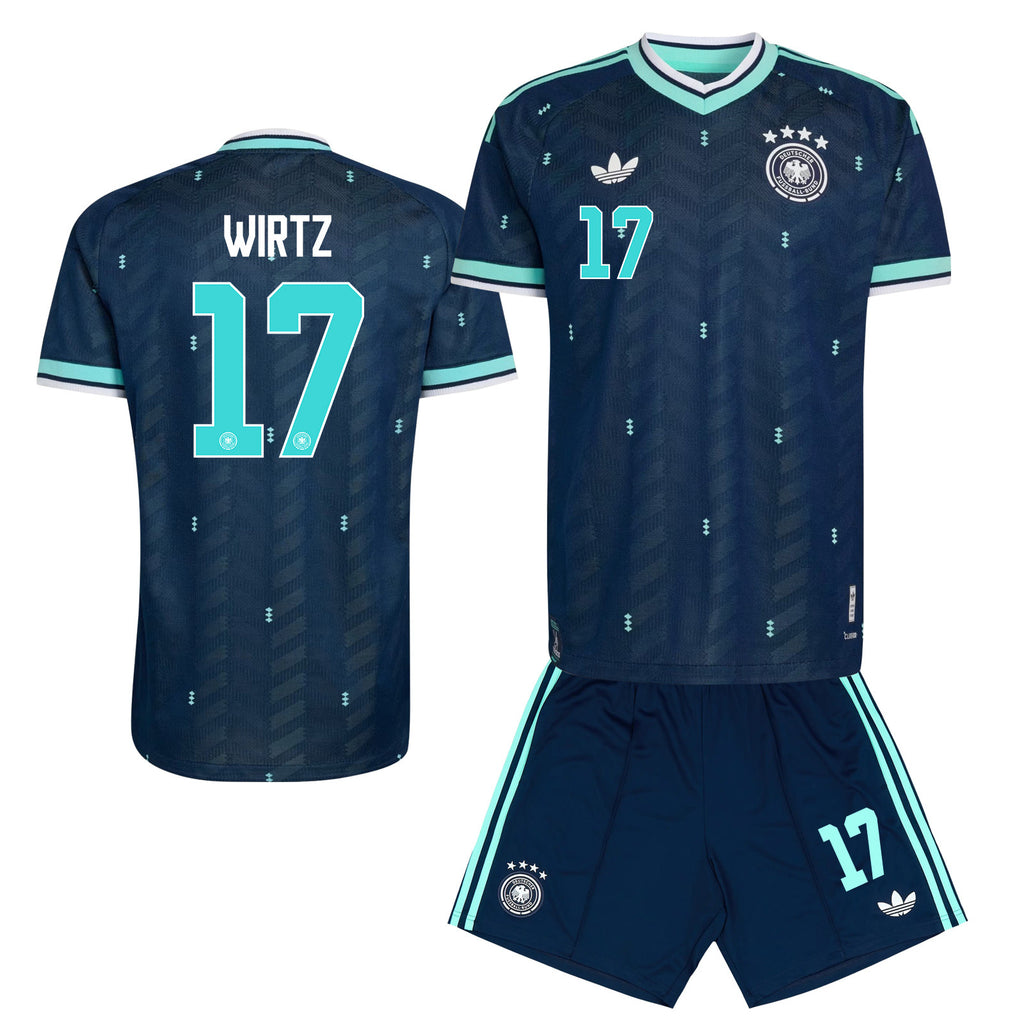 Florian Wirtz 17 Germany 2026 Away Men Jersey & Shorts Set – Navy