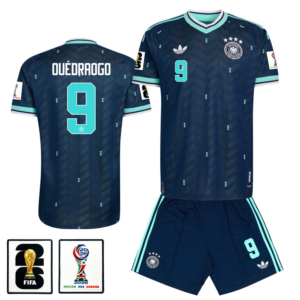 Assan Ouédraogo 9 Germany 2026 Away Men Jersey & Shorts Set – Navy
