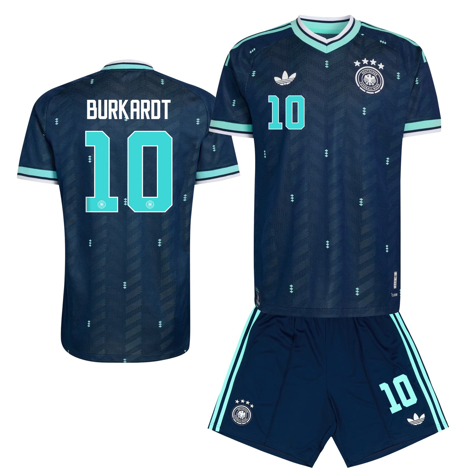 Jonathan Burkardt 10 Germany 2026 Away Men Jersey & Shorts Set – Navy