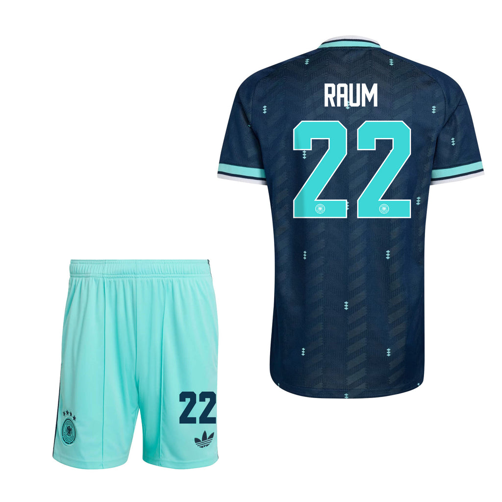 David Raum 22 Germany 2026 Away Men Jersey & Shorts Set – Navy & Aqua
