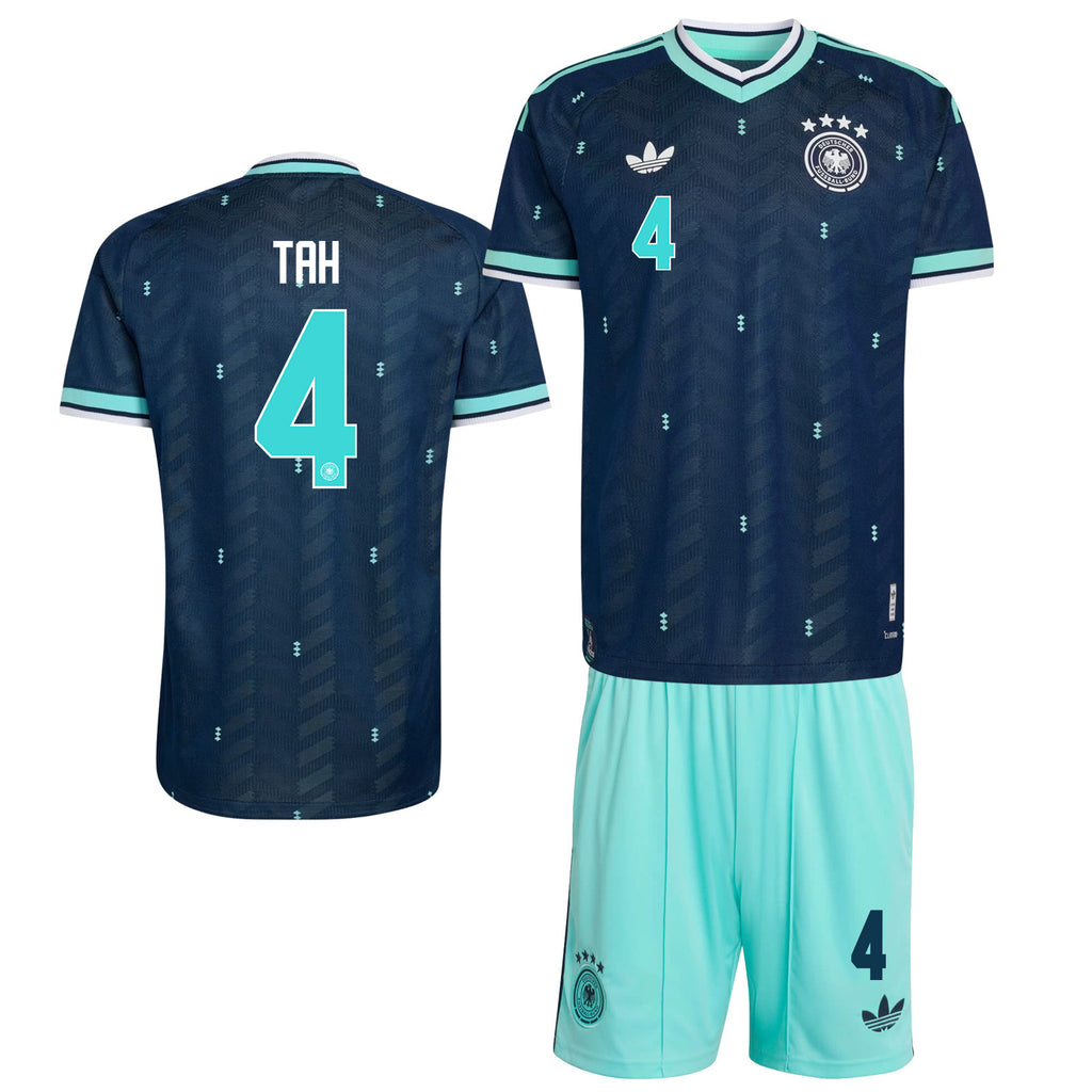 Jonathan Tah 4 Germany 2026 Away Men Jersey & Shorts Set – Navy & Aqua