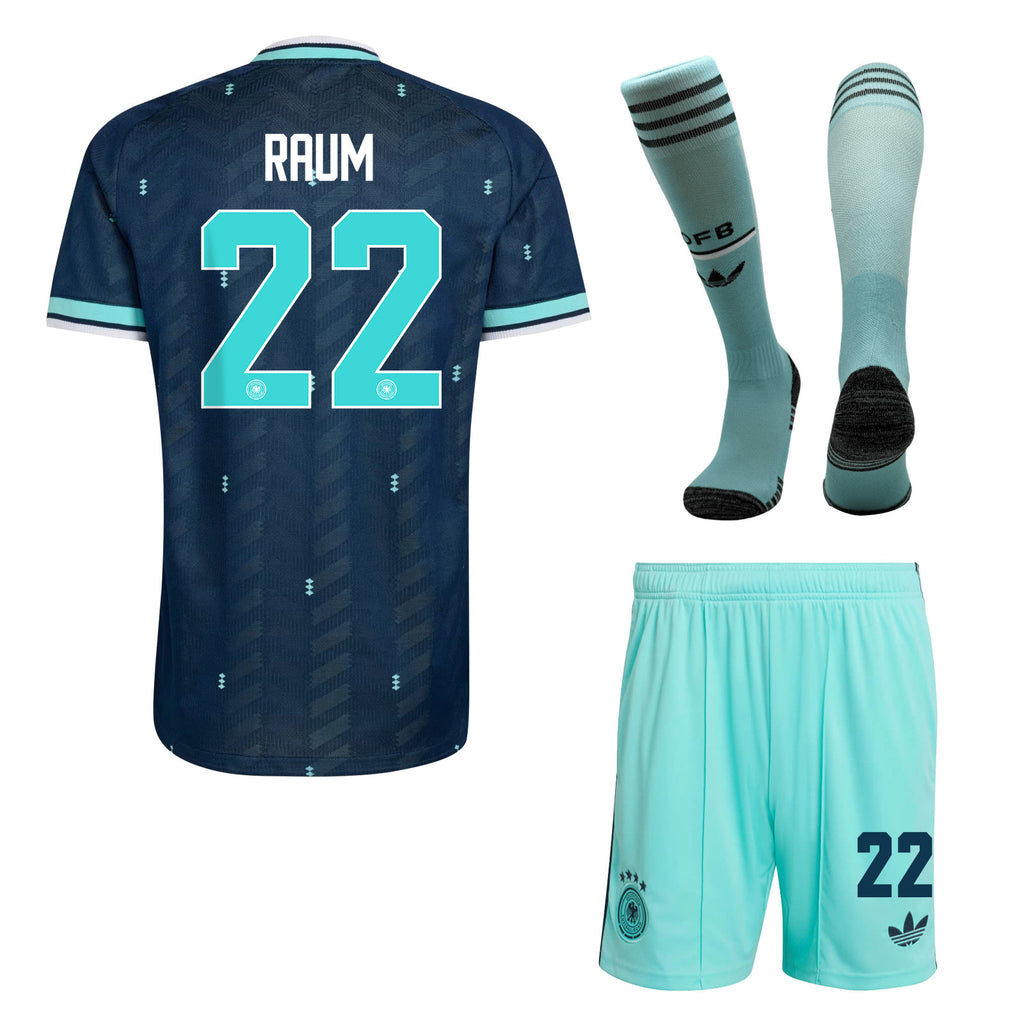 David Raum 22 Germany 2026 Away Men Kit Set – Navy & Aqua