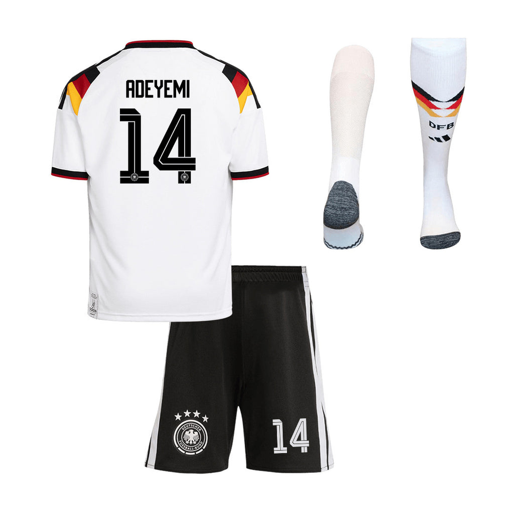 Karim Adeyemi 14 Germany 2026 Home Men Kit Set – White