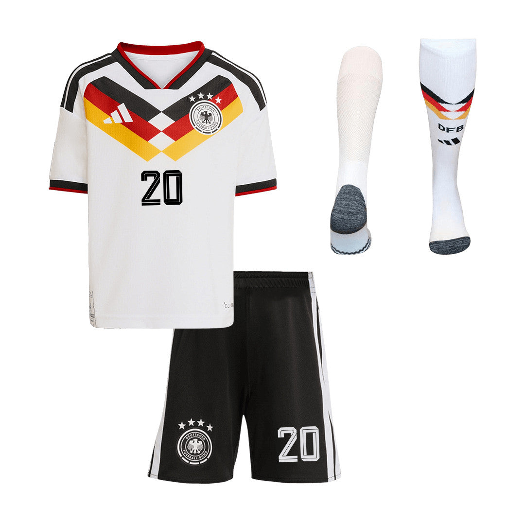 Serge Gnabry 20 Germany 2026 Home Men Kit Set – White