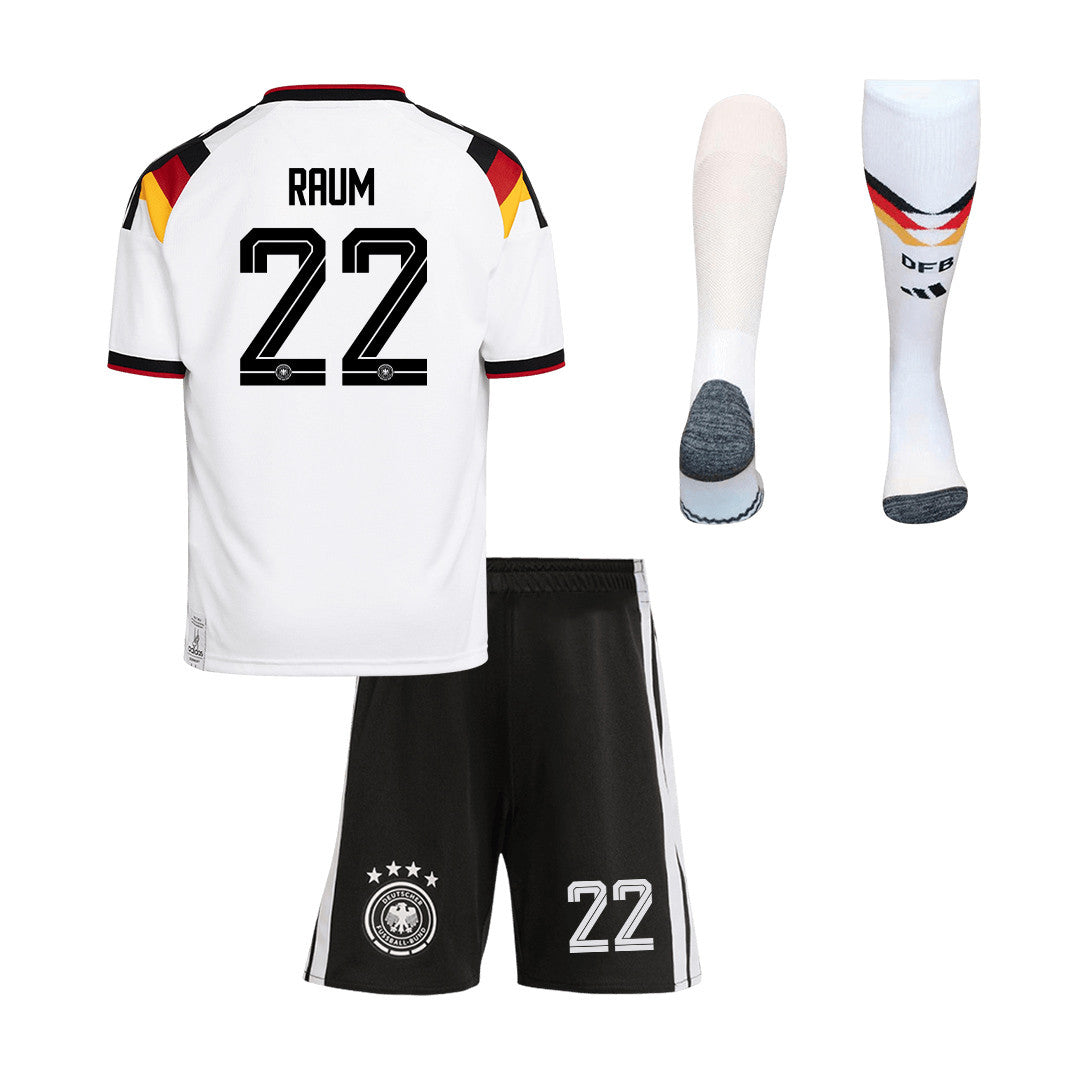 David Raum 22 Germany 2026 Home Men Kit Set – White