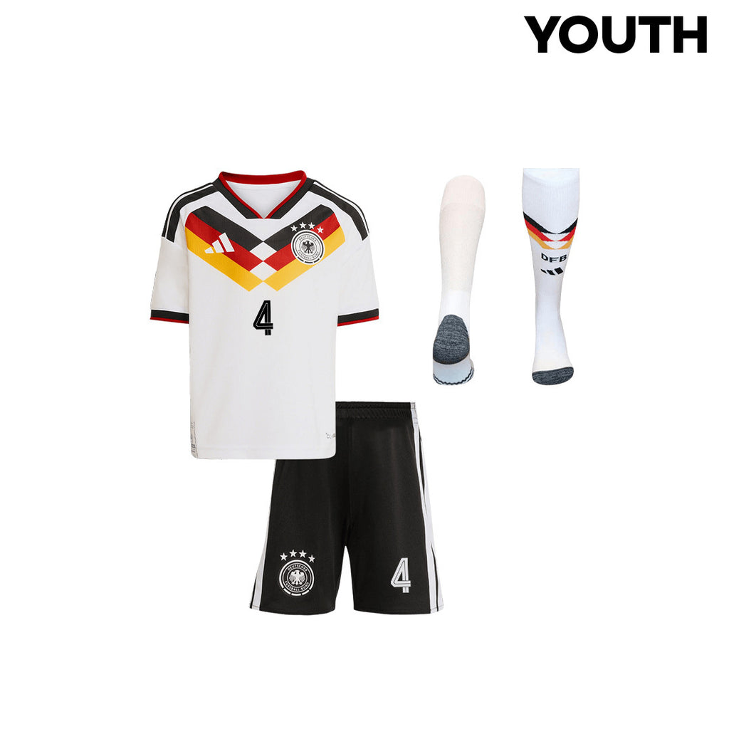 Jonathan Tah 4 Germany 2026 Youth Home Kit Set – White