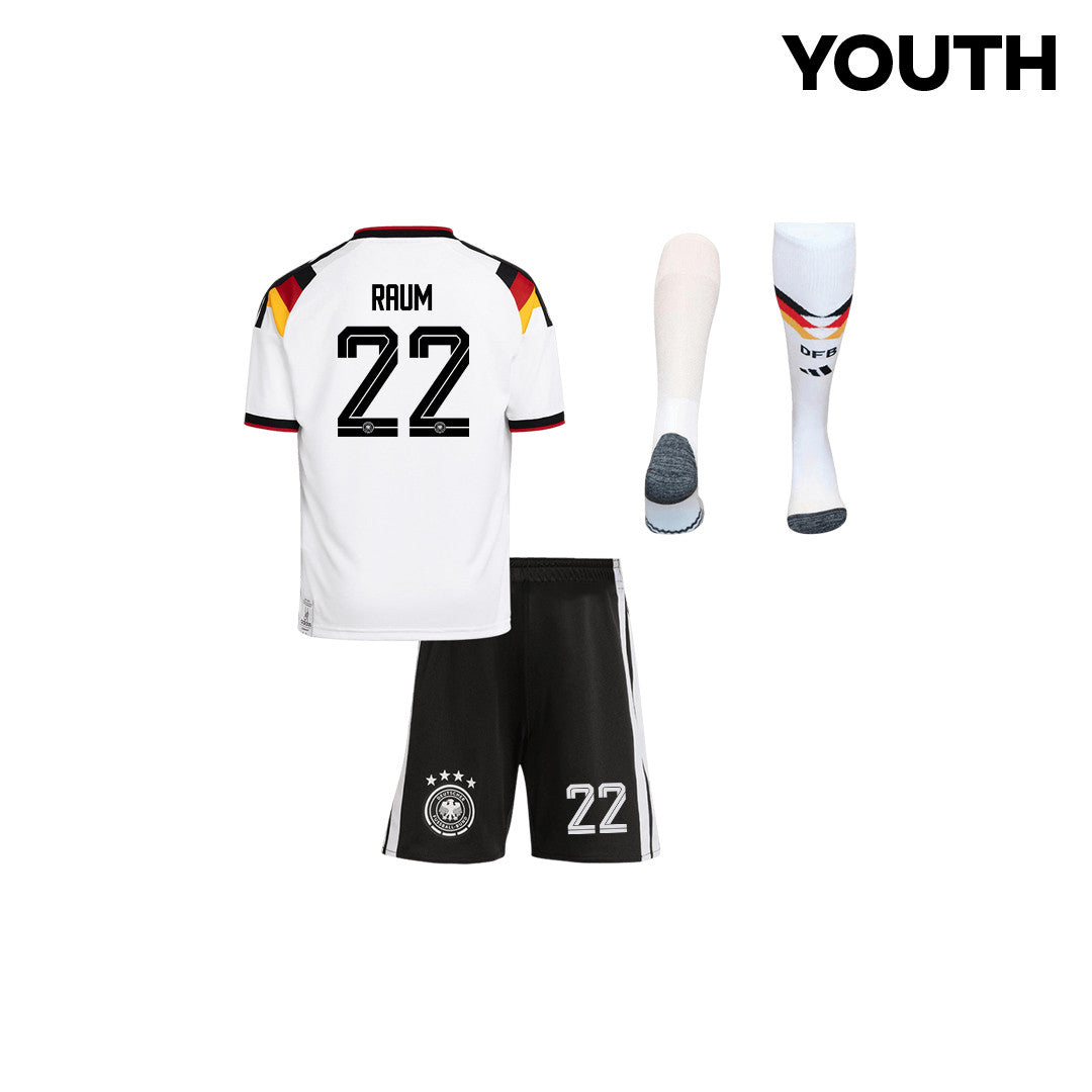 David Raum 22 Germany 2026 Youth Home Kit Set – White
