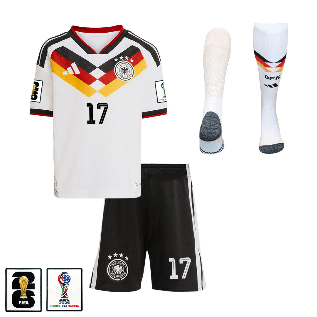Florian Wirtz 17 Germany 2026 Youth Home Kit Set – White