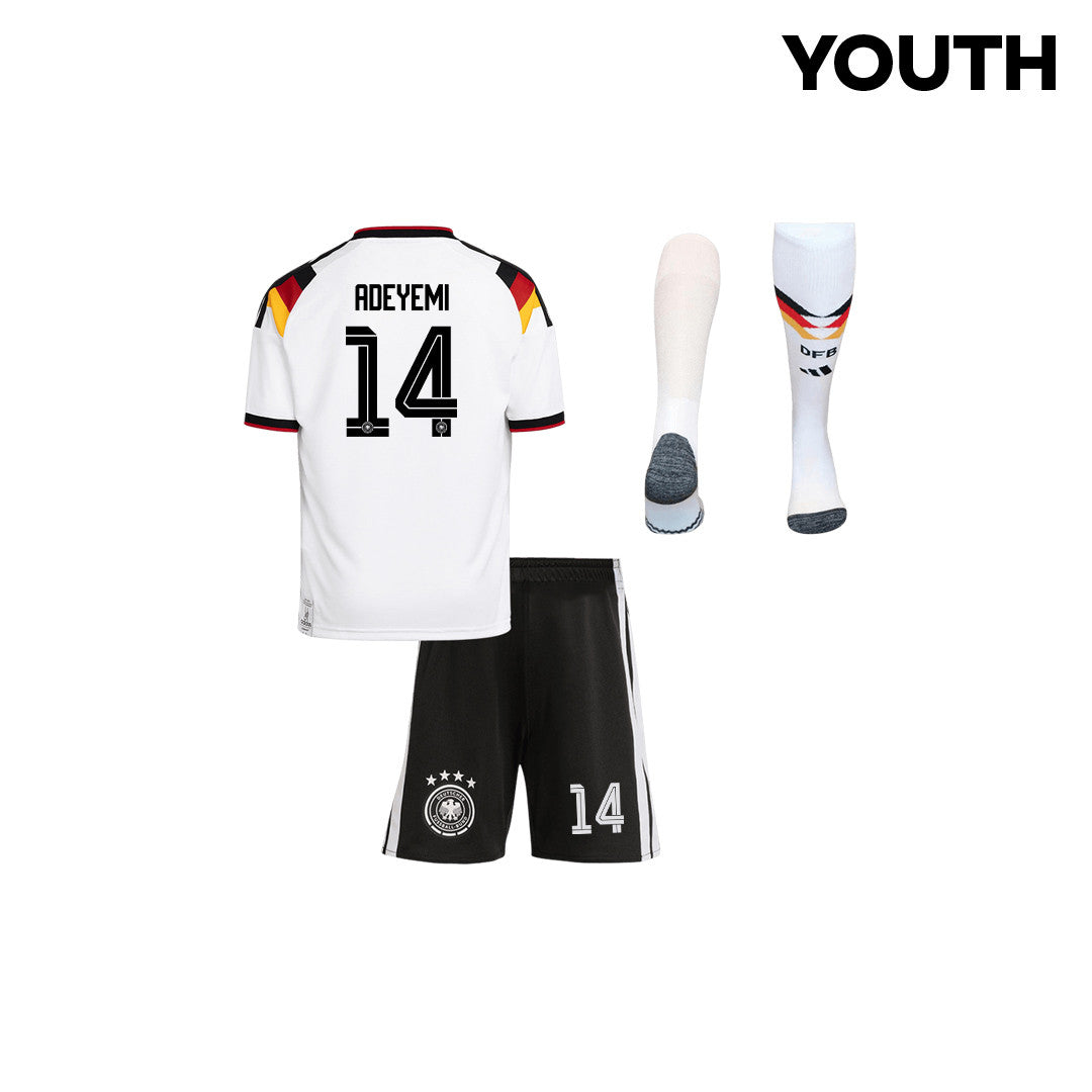 Karim Adeyemi 14 Germany 2026 YOUTH Home Kit Set – White