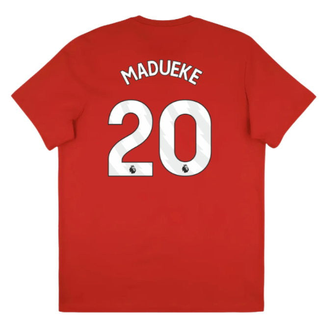 Madueke 20 Arsenal Printed Name And Number T-Shirt - Red