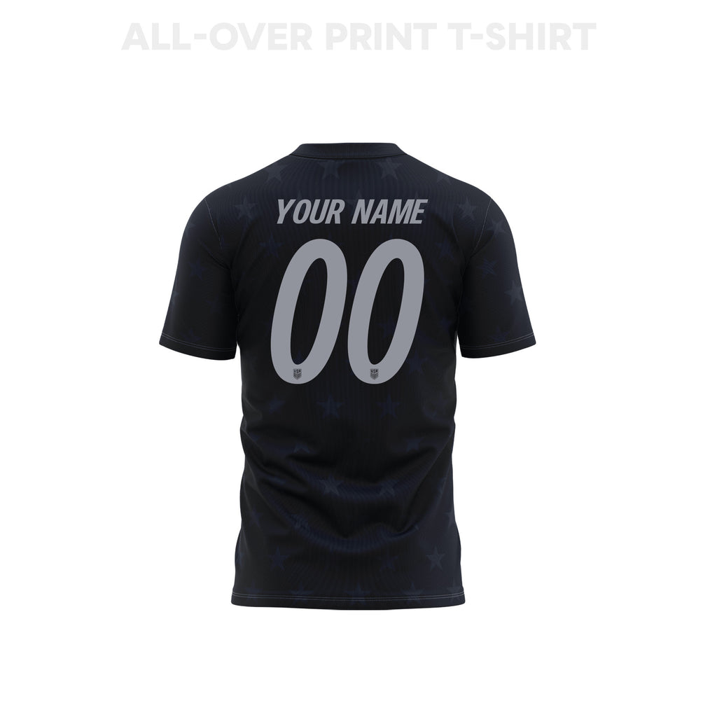 USMNT 2026 Away 3D T-Shirt Fully Printed – Personalized – Unisex, Black