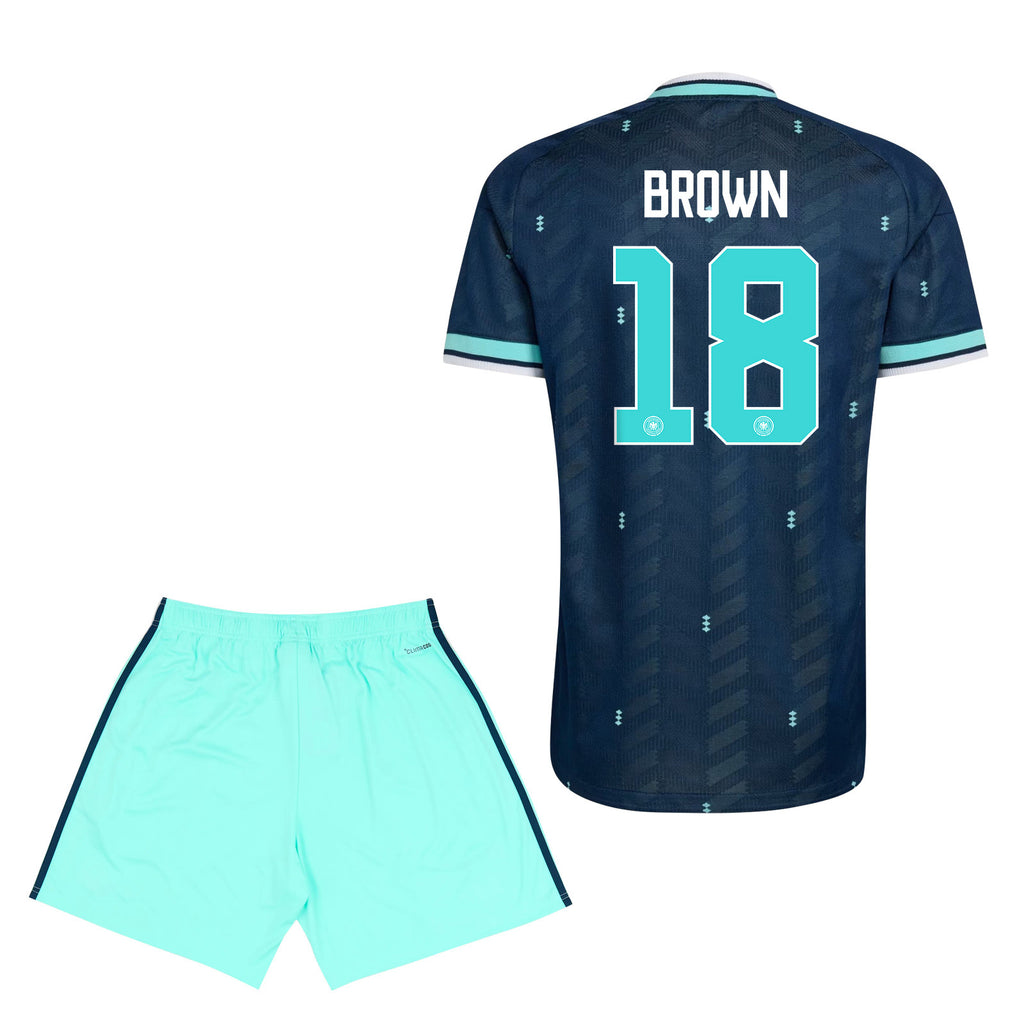 Nathaniel Brown 18 Germany 2026 YOUTH Away Jersey & Shorts Set - Navy