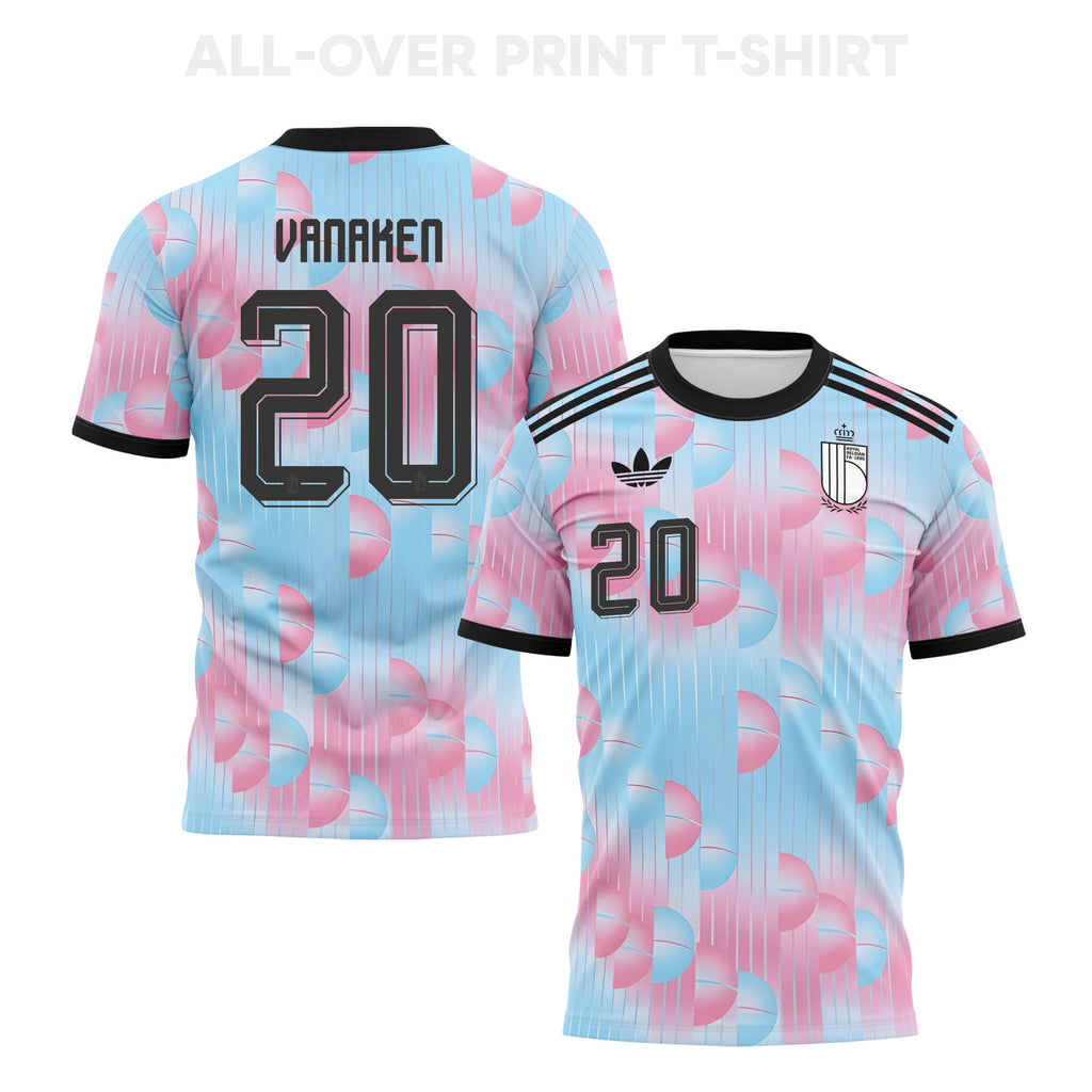 Hans Vanaken 20 Belgium 2026 Away 3D T-Shirt Fully Printed – Unisex, Light Blue