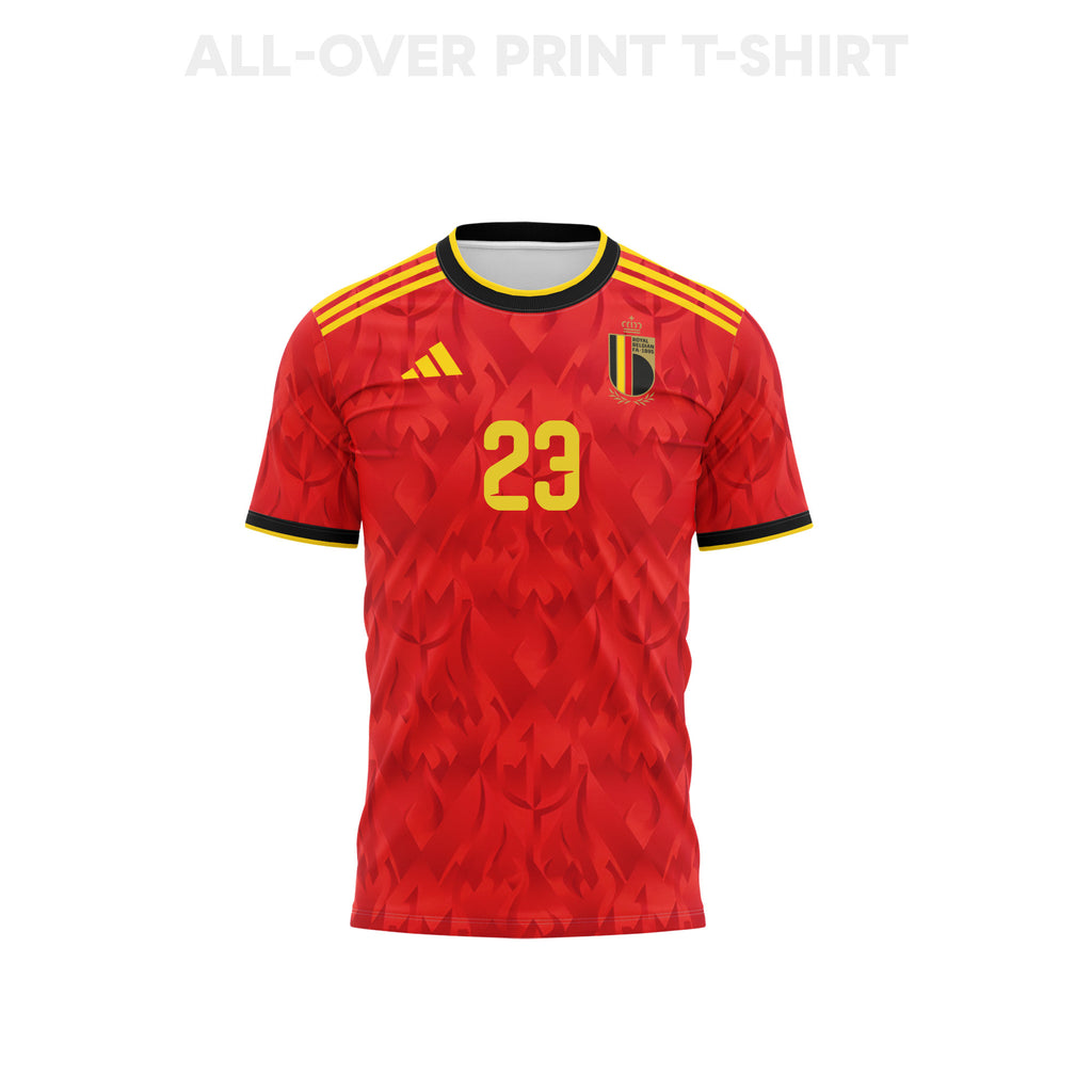 Nicolas Raskin 23 Belgium 2026 Home 3D T-Shirt Fully Printed – Unisex, Red