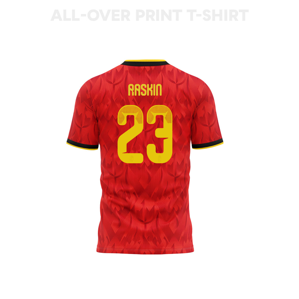 Nicolas Raskin 23 Belgium 2026 Home 3D T-Shirt Fully Printed – Unisex, Red