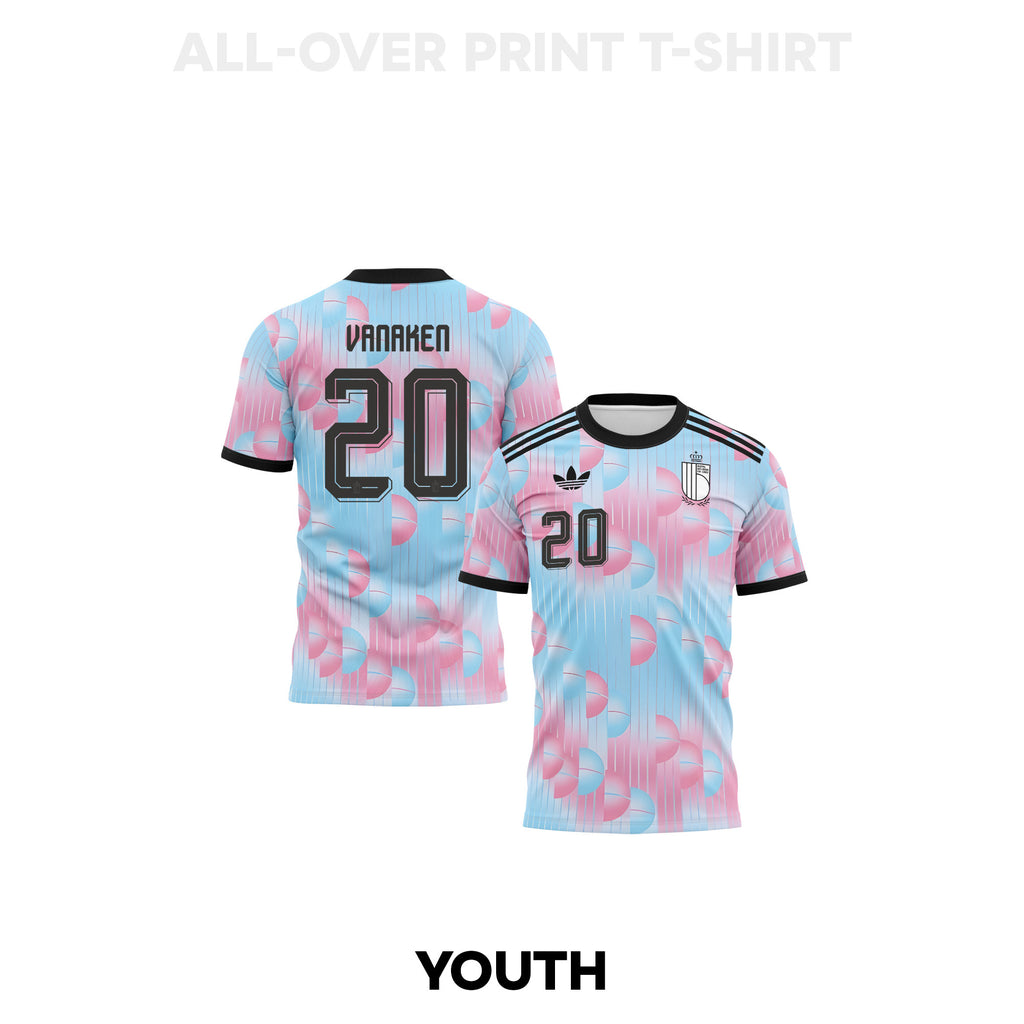Hans Vanaken 20 Youth Belgium 2026 Away 3D T-shirt Fully Printed – Light Blue