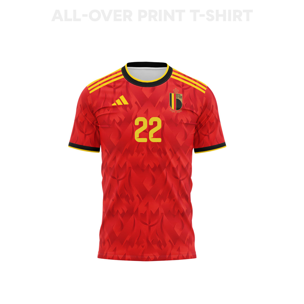 Alexis Saelemaekers 22 Youth Belgium 2026 Home 3D T-shirt Fully Printed – Red