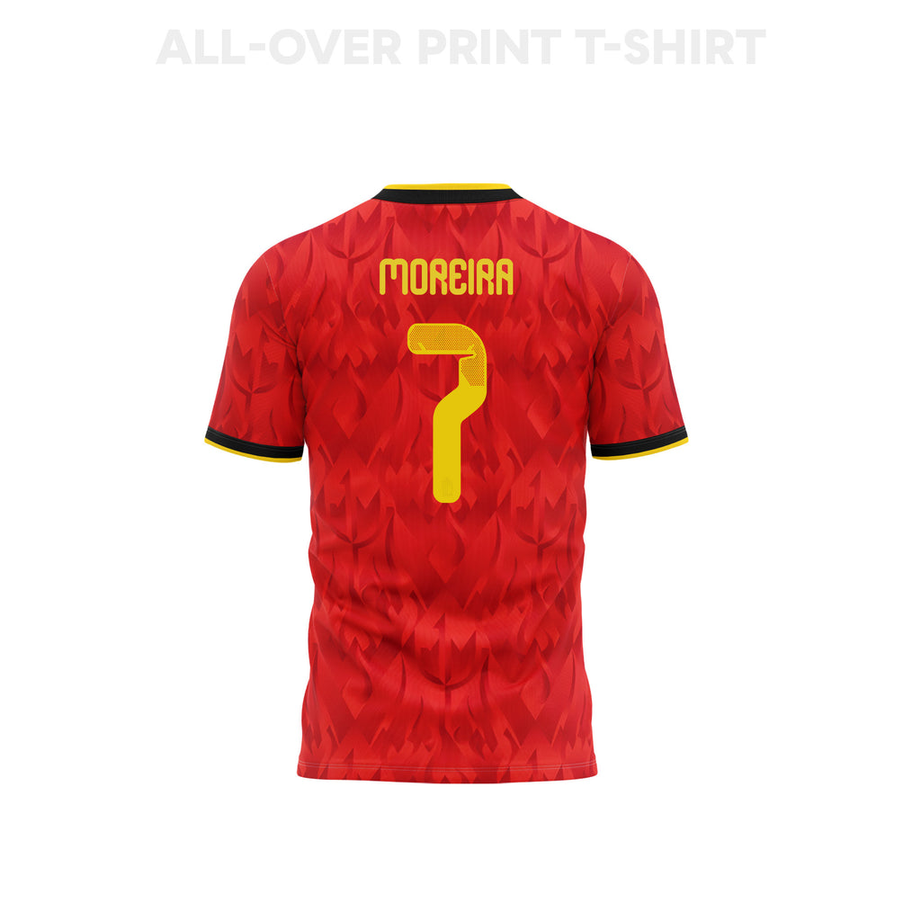 Diego Moreira 7 Youth Belgium 2026 Home 3D T-shirt Fully Printed – Red