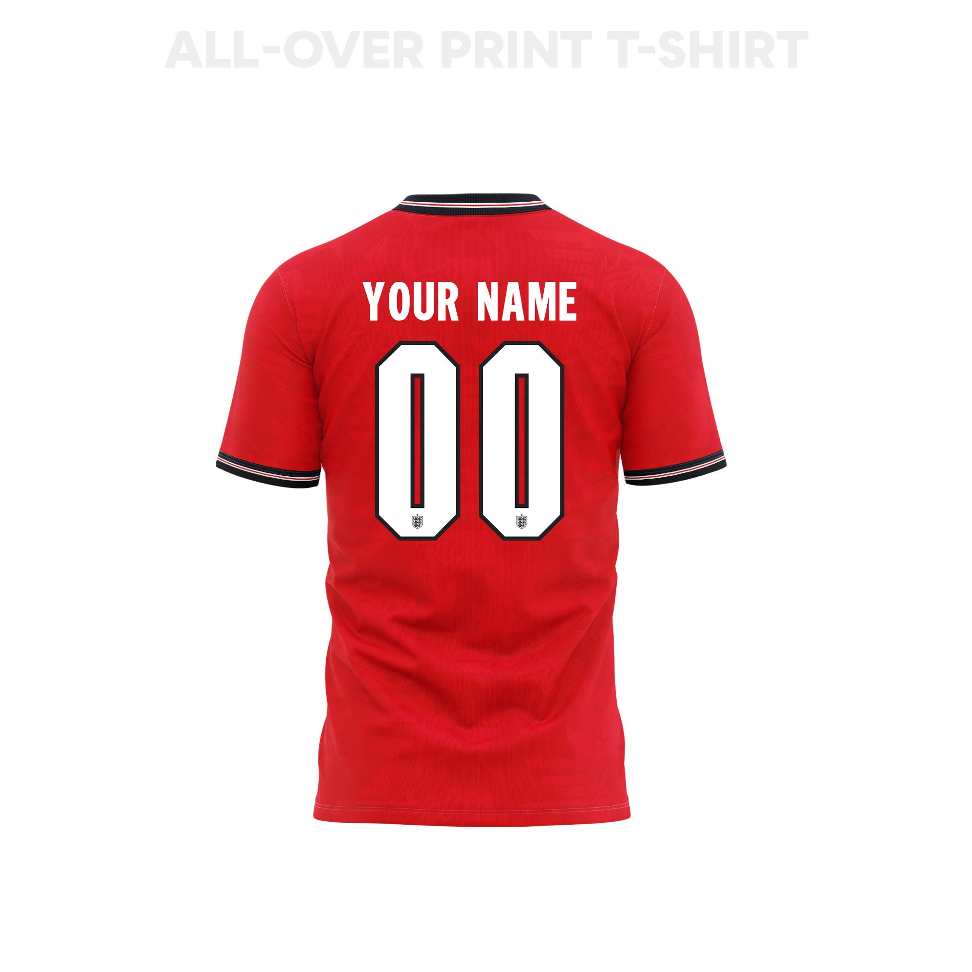 England 2026 Away 3D T-Shirt Fully Printed – Personalized – Unisex, Red