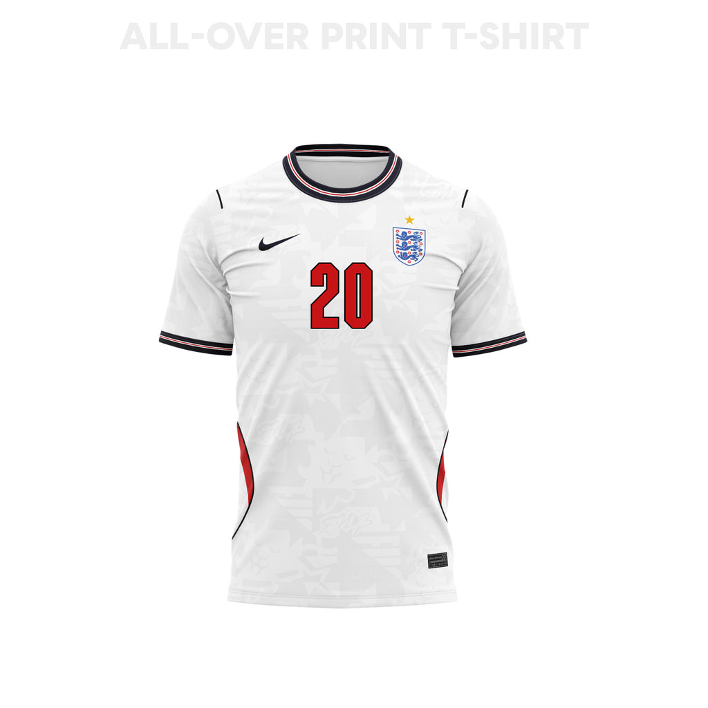 Alex Scott 20 England 2026 Home 3D T-Shirt Fully Printed – Unisex, White