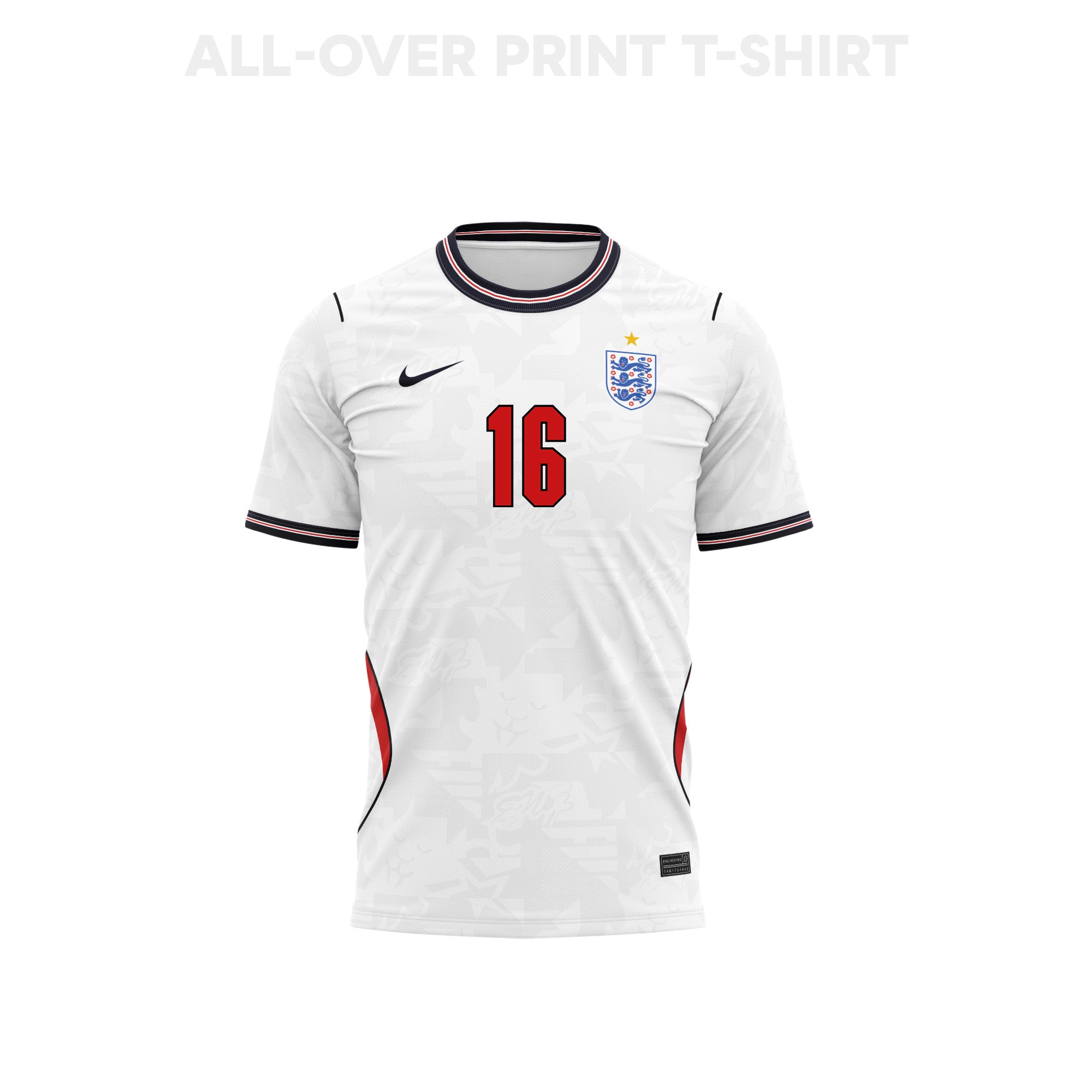 Adam Wharton 16 England 2026 Home 3D T-Shirt Fully Printed – Unisex, White
