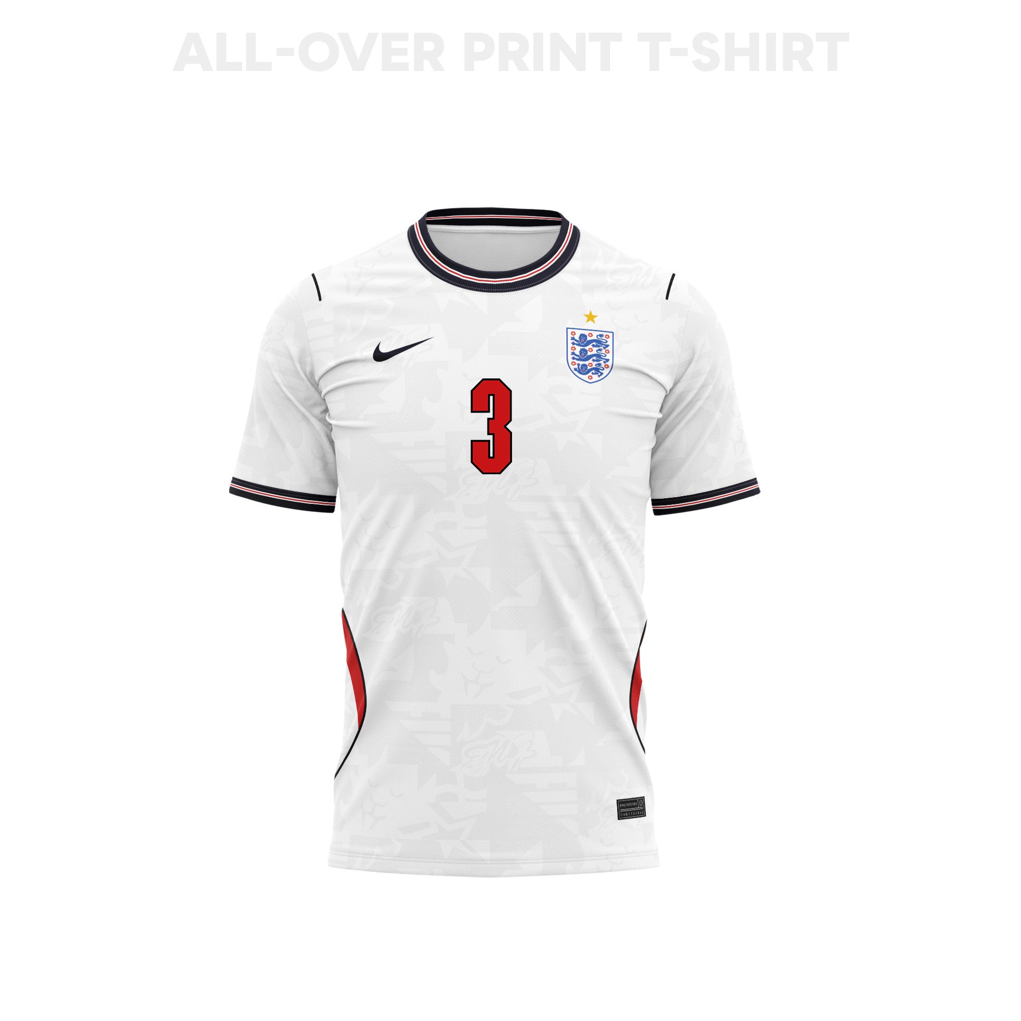 Reece James 3 Youth England 2026 Home 3D T-shirt Fully Printed – White