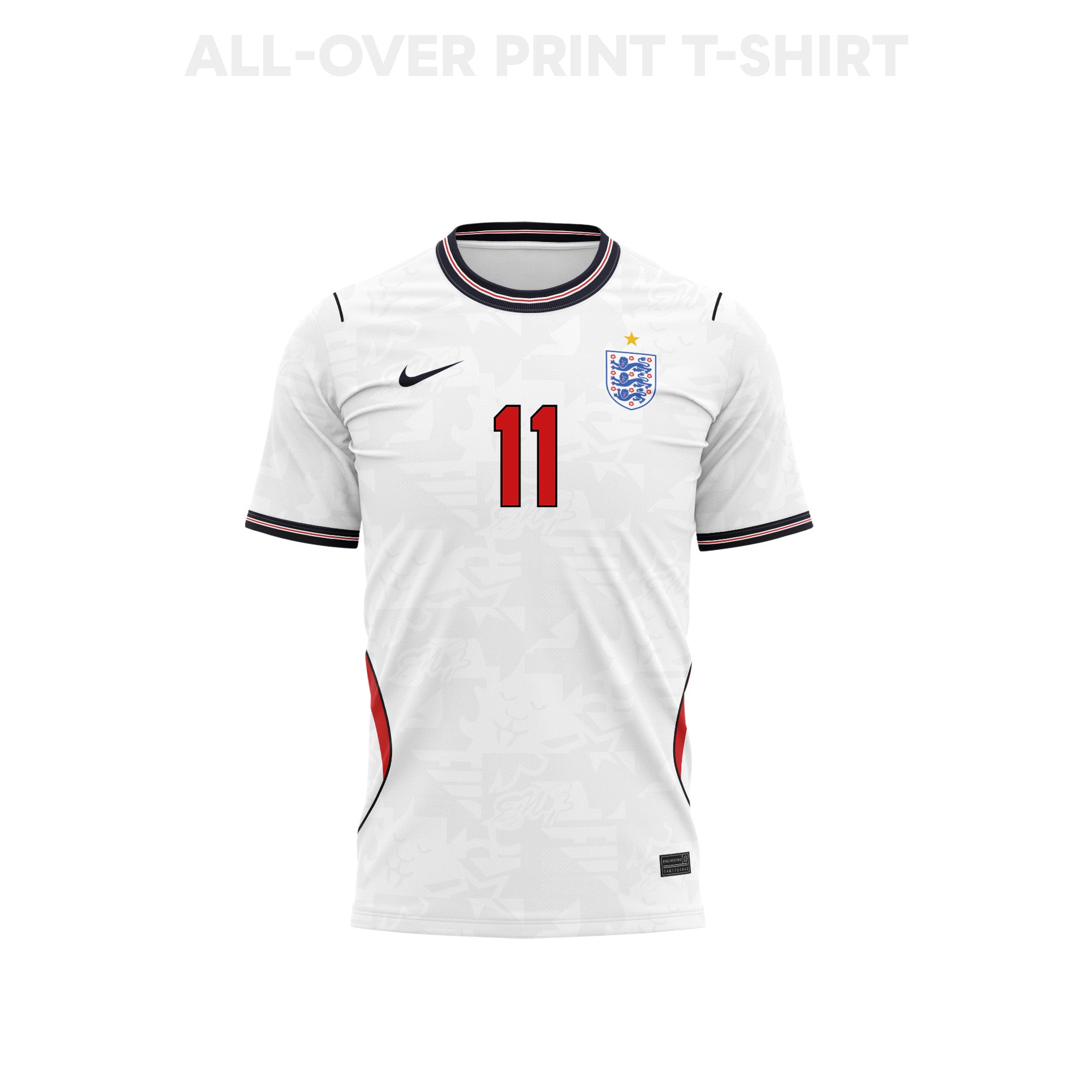 Phil Foden 11 Youth England 2026 Home 3D T-shirt Fully Printed – White