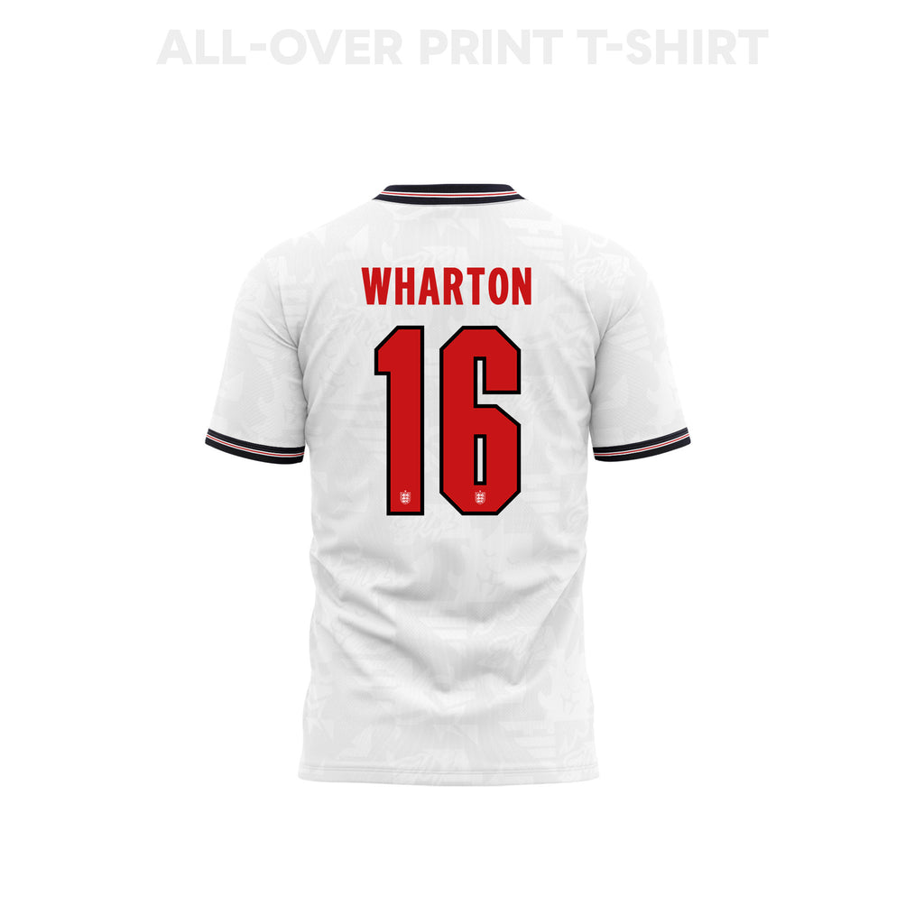 Adam Wharton 16 Youth England 2026 Home 3D T-shirt Fully Printed – White