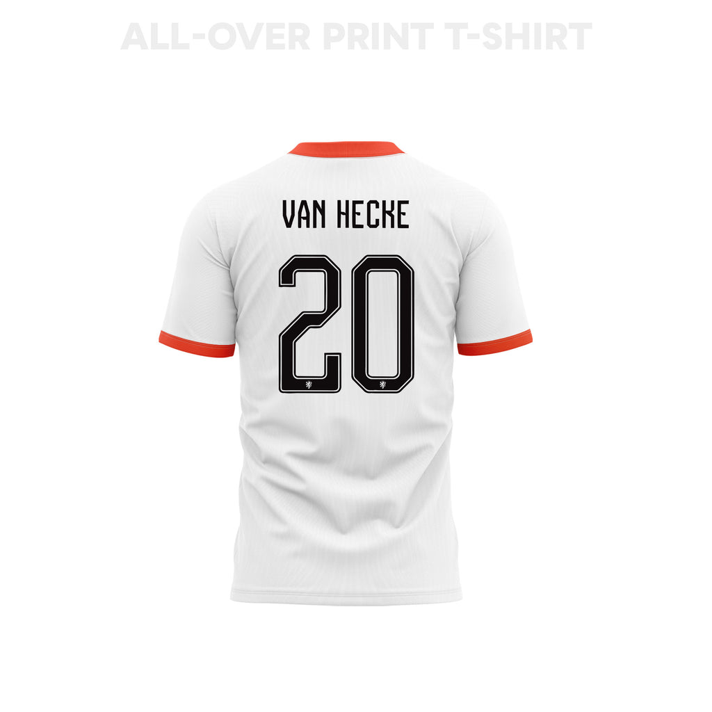 Jan Paul van Hecke 20 Netherlands 2026 Away 3D T-Shirt Fully Printed – Unisex, White
