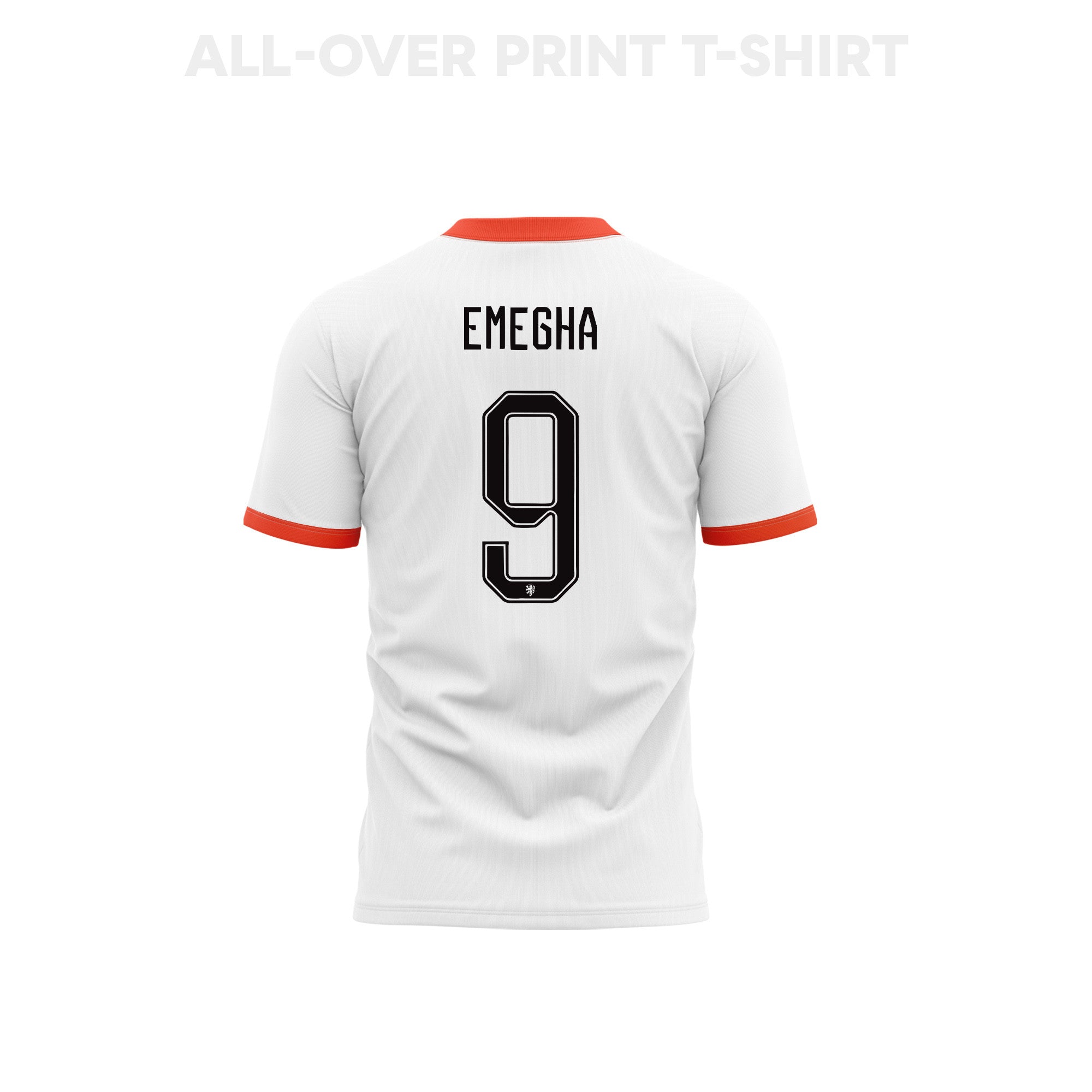 Emmanuel Emegha 9 Netherlands 2026 Away 3D T-Shirt Fully Printed – Unisex, White