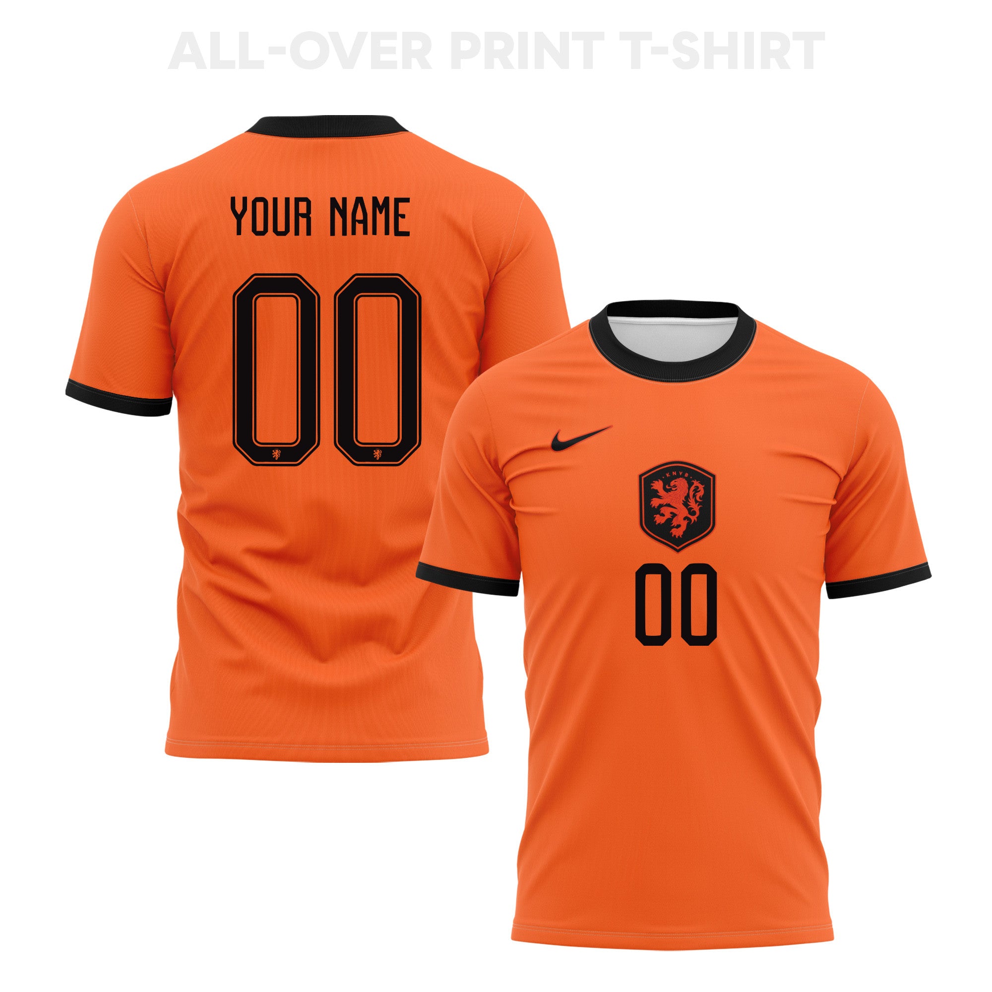 Netherlands 2026 Home 3D T-Shirt Fully Printed – Personalized – Unisex, Orange