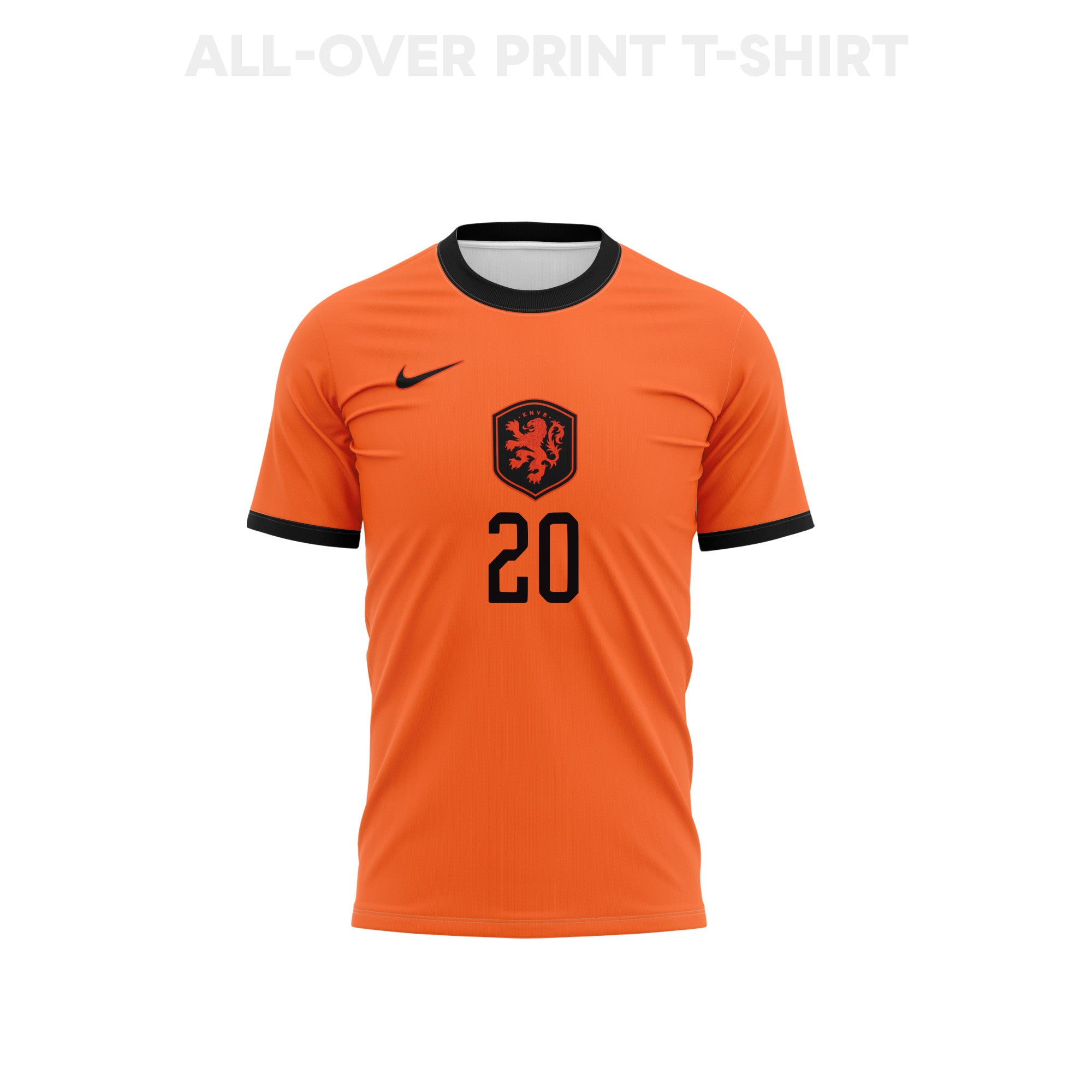 Jan Paul van Hecke 20 Youth Netherlands 2026 Home 3D T-shirt Fully Printed – Orange