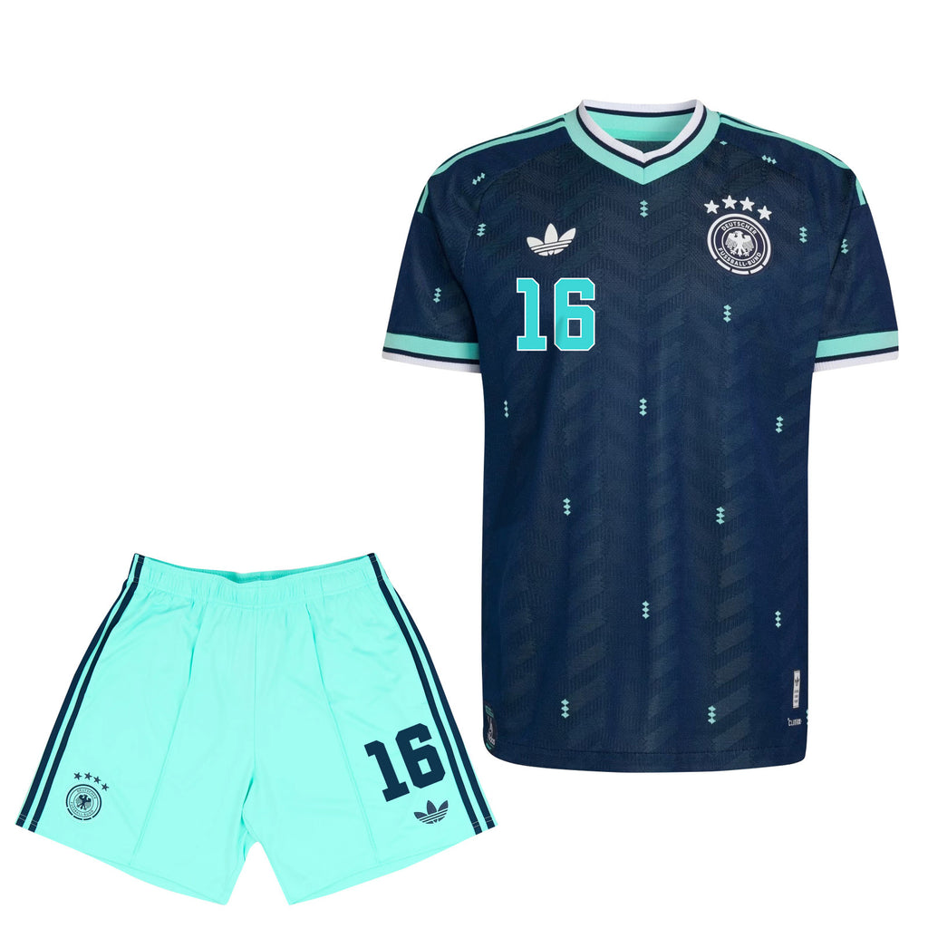 Kevin Schade 16 Germany 2026 YOUTH Away Jersey & Shorts Set - Navy