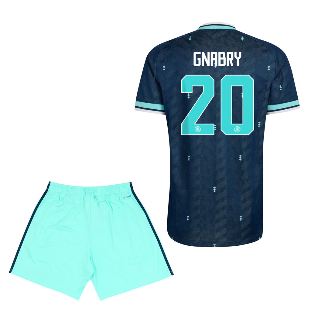 Serge Gnabry 20 Germany 2026 YOUTH Away Jersey & Shorts Set - Navy