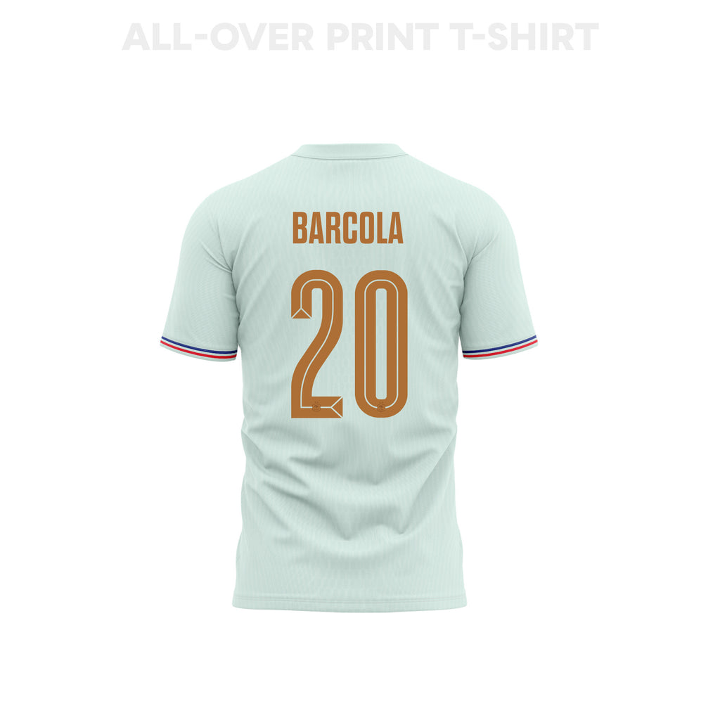 Bradley Barcola 20 France 2026 Away 3D T-Shirt Fully Printed – Unisex, Green