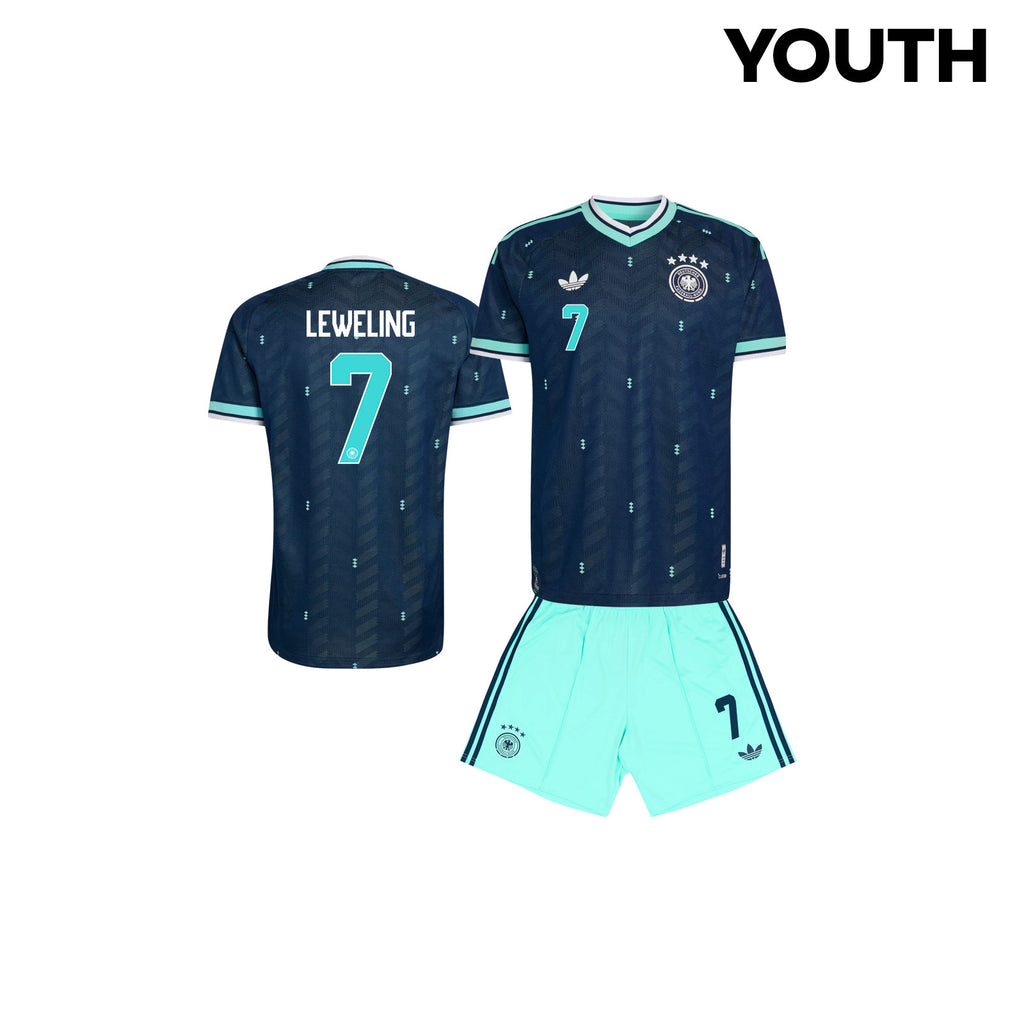 Jamie Leweling 7 Germany 2026 YOUTH Away Jersey & Shorts Set - Navy