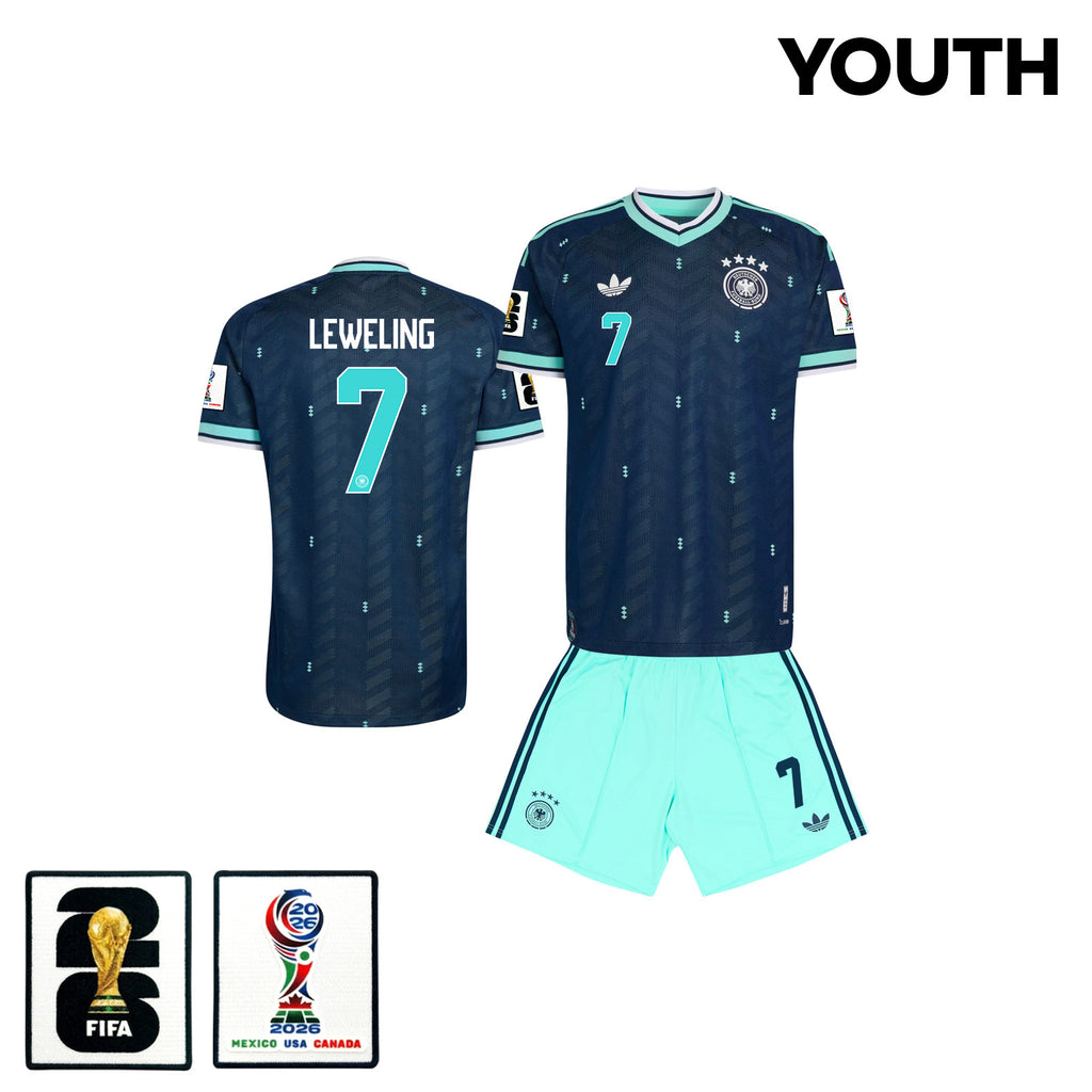 Jamie Leweling 7 Germany 2026 YOUTH Away Jersey & Shorts Set - Navy