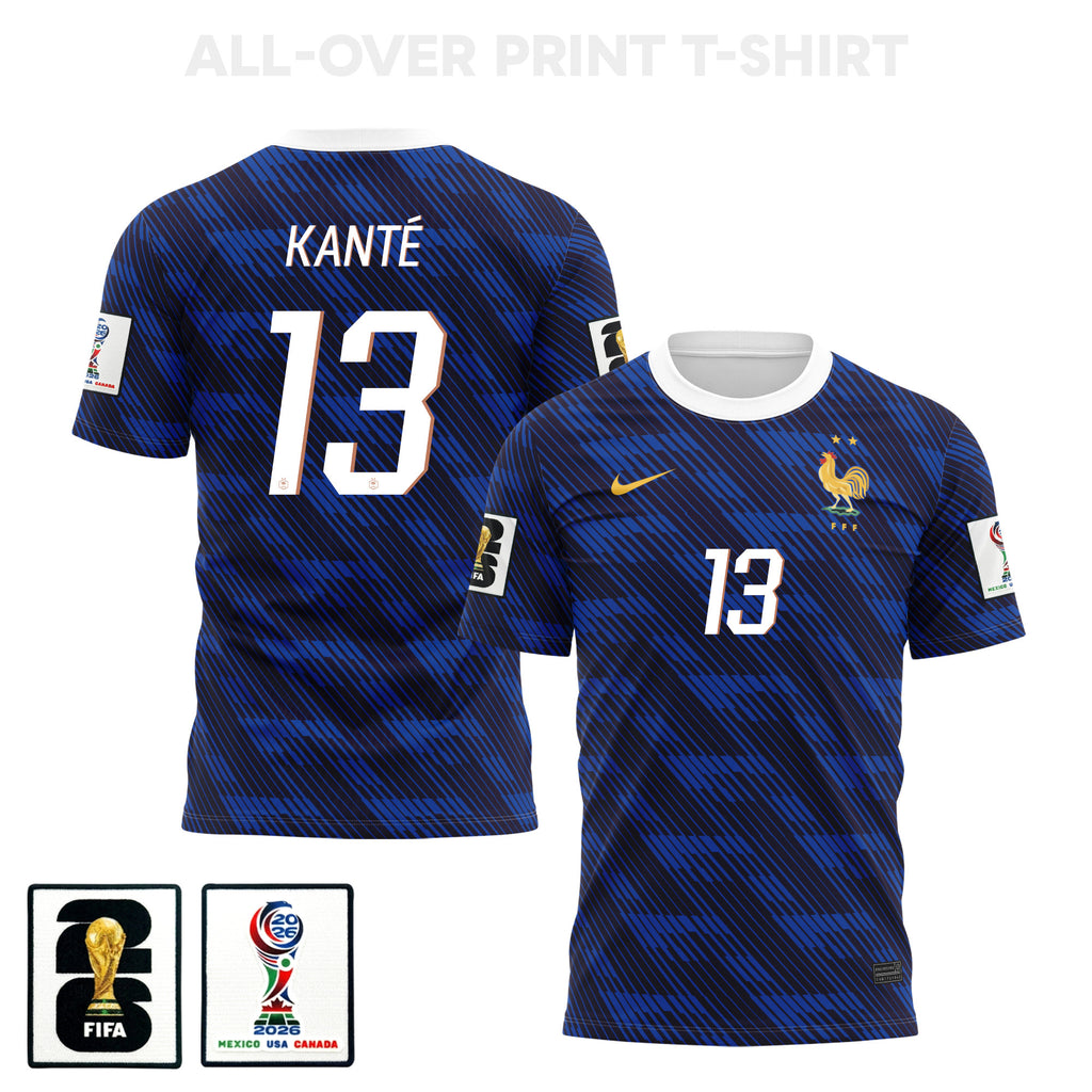 N'Golo Kanté 13 France 2026 Home 3D T-Shirt Fully Printed – Unisex, Blue