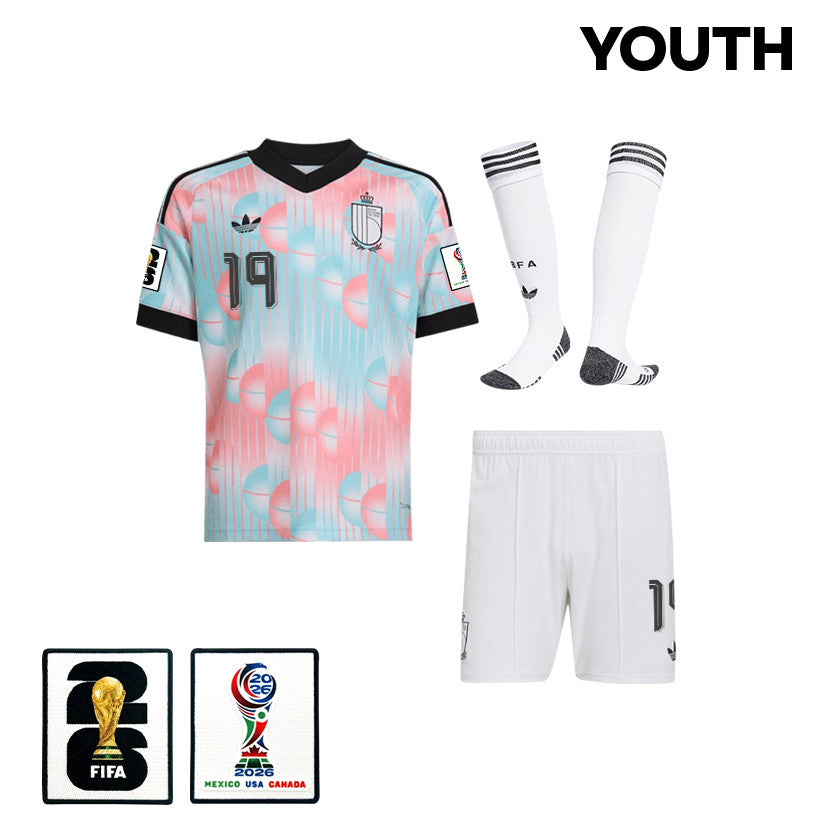 Romeo Vermant 19 Belgium 2026 YOUTH Away Kit Set – Light Blue